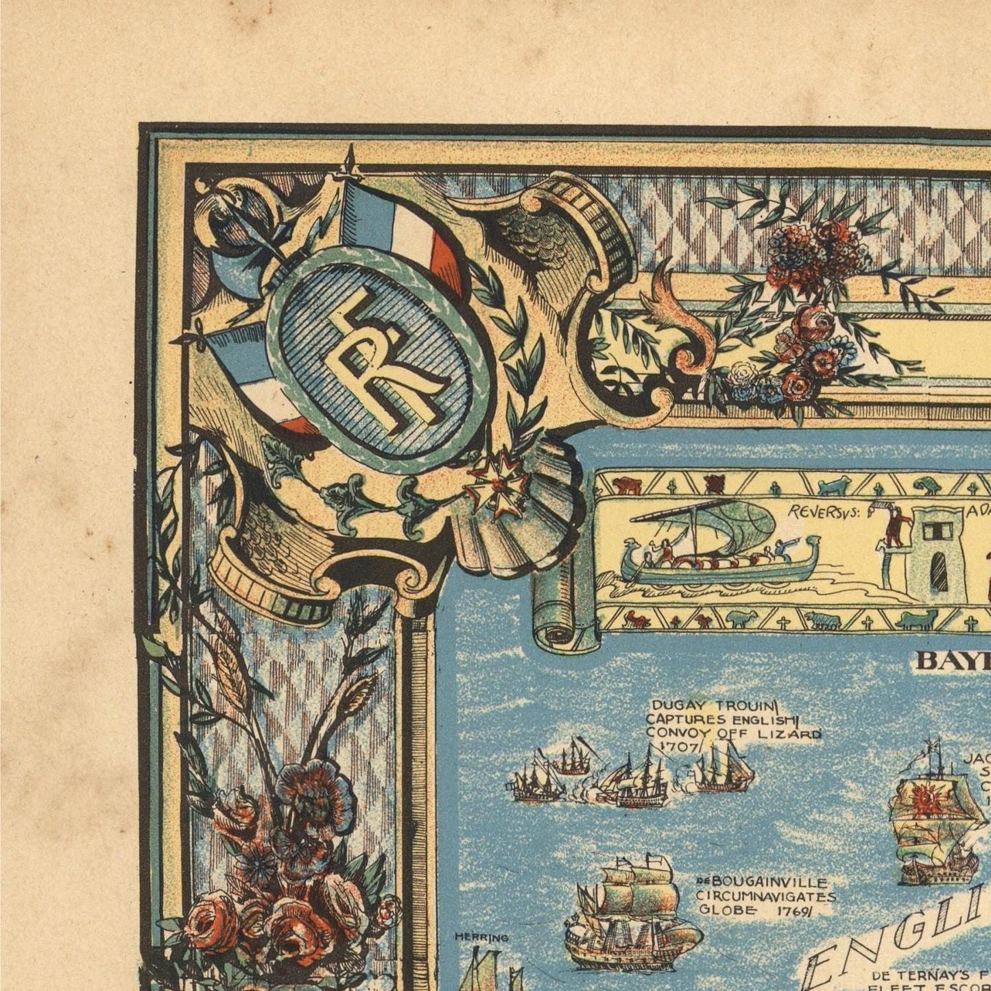 detail of the map from the top left corner