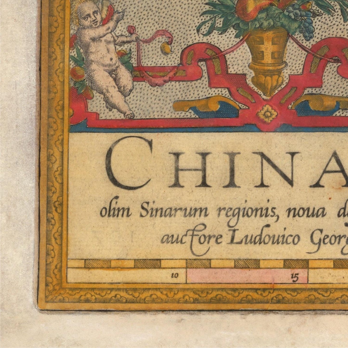 detail of the map from the bottom left corner