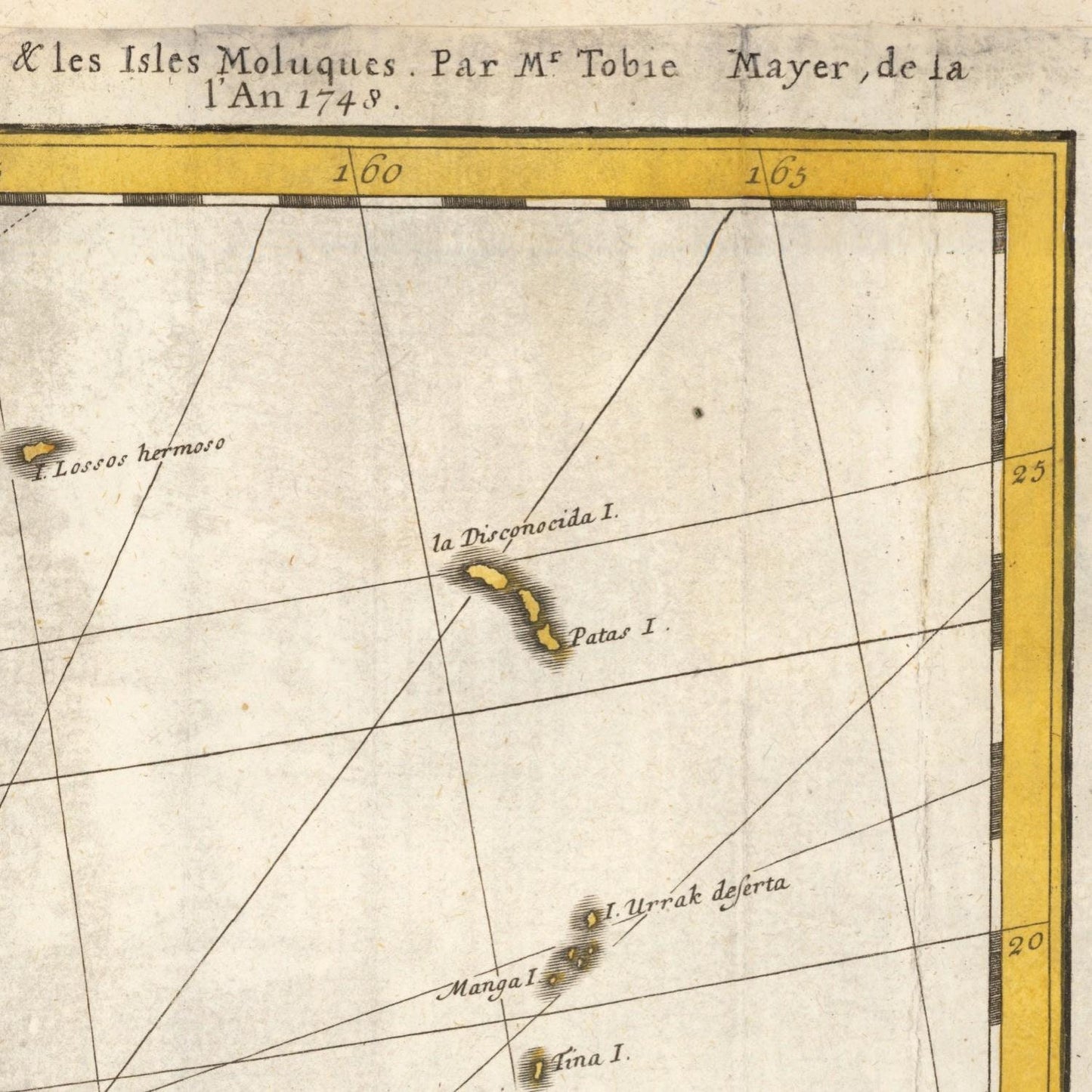 detail of the map from the top right corner