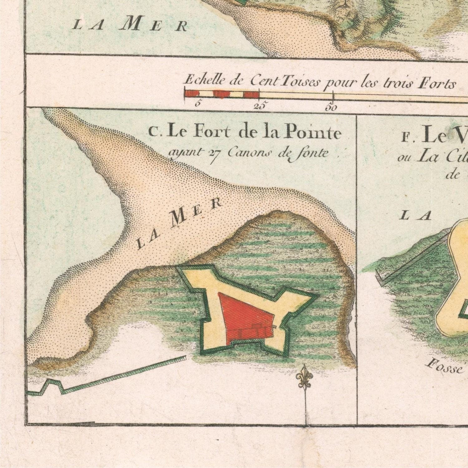 detail of the map from the bottom left corner