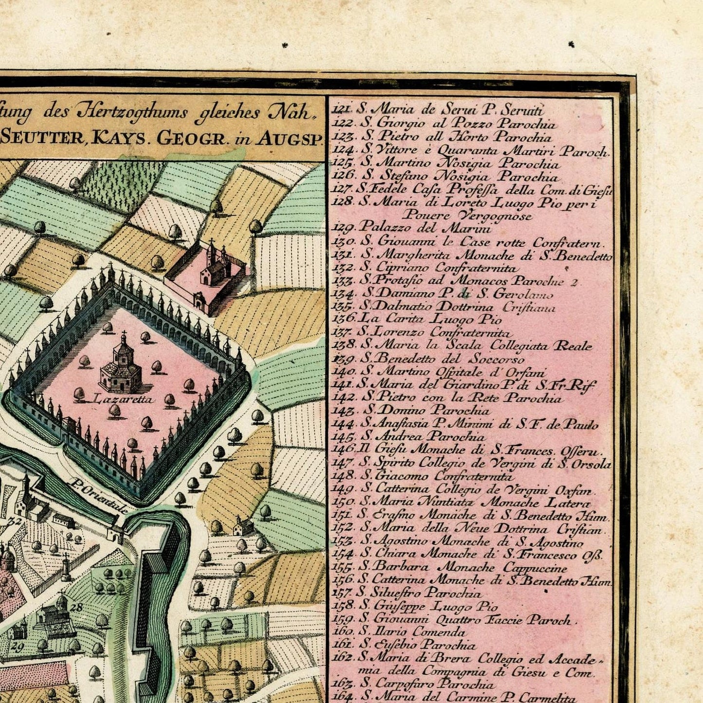 detail of the map from the top right corner