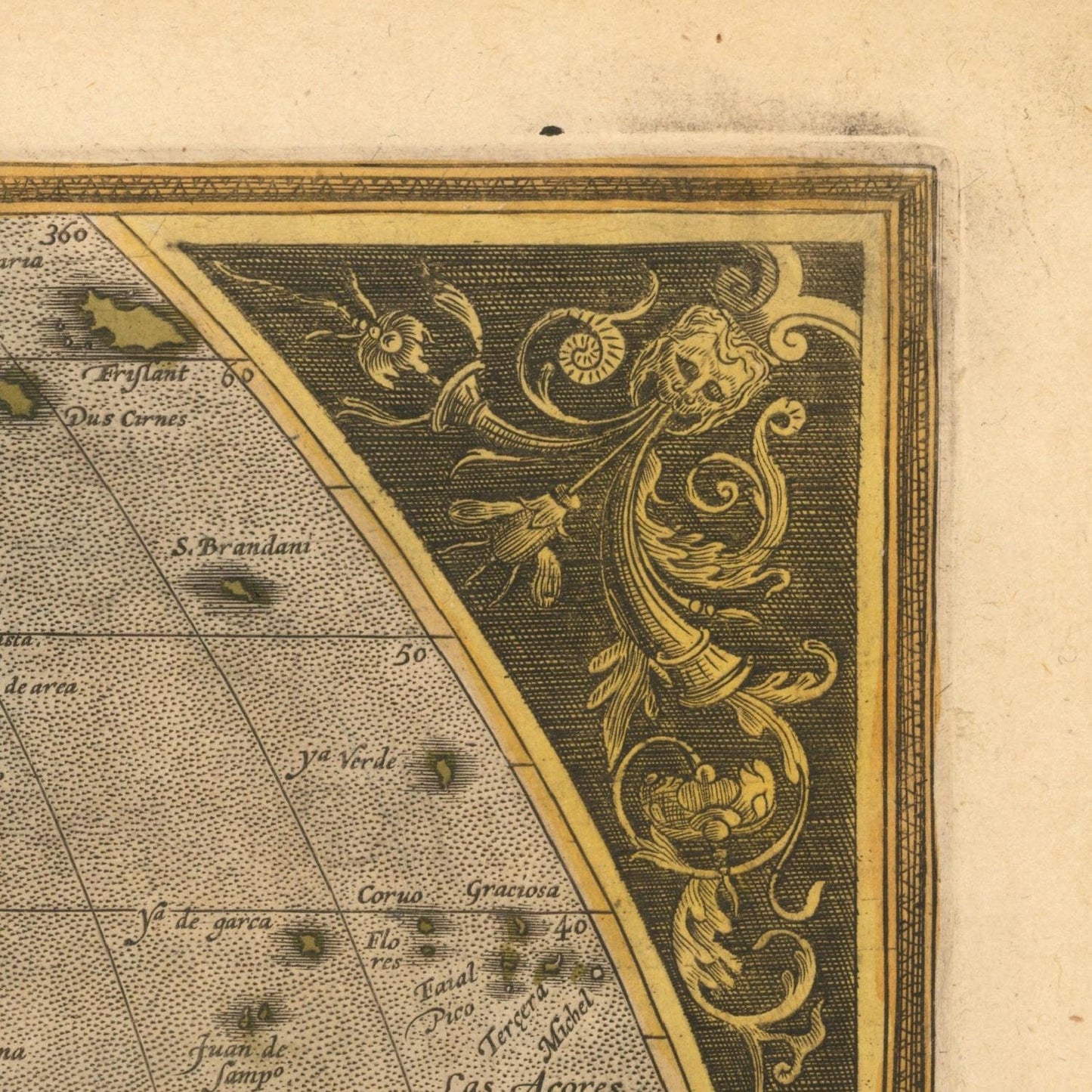 detail of the map from the top right corner