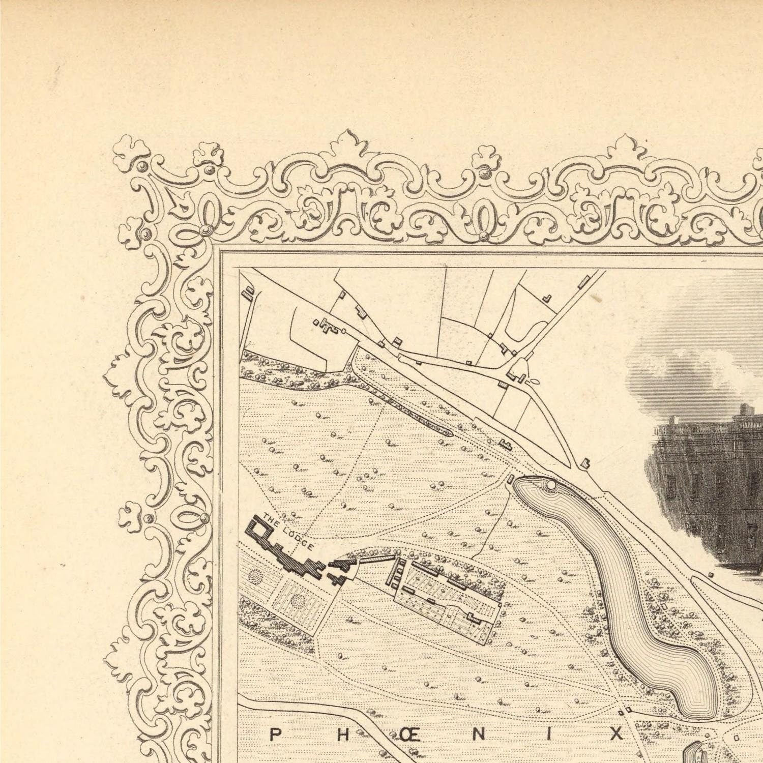 detail of the map from the top left corner