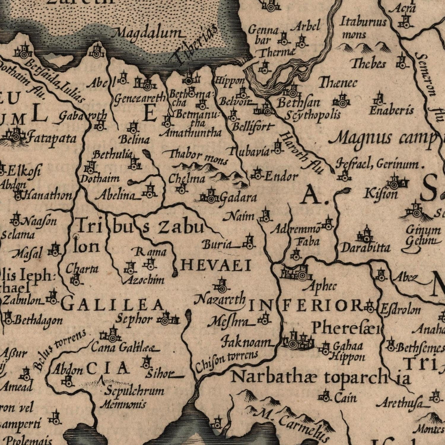 detail of the map from the centre left