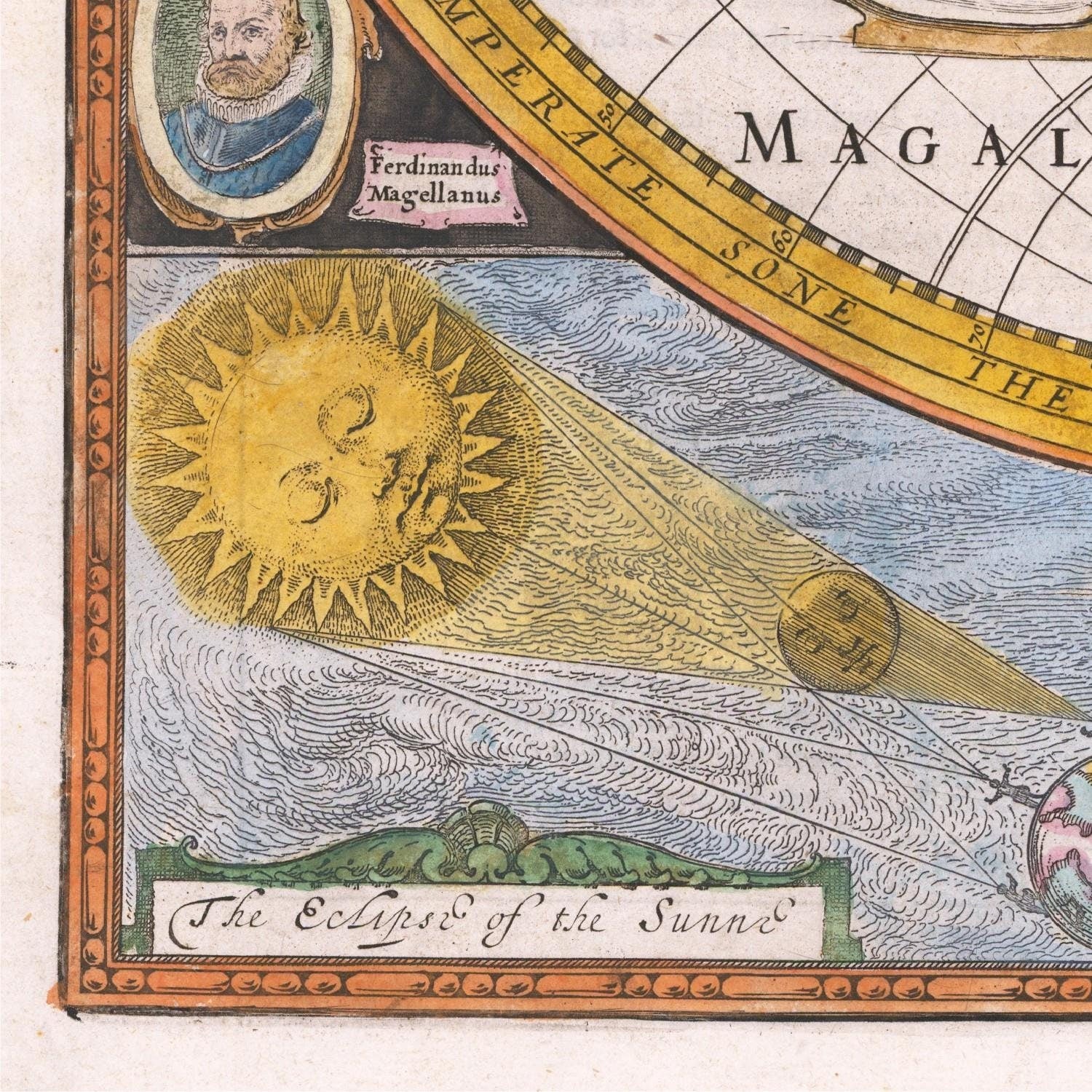 detail of the map from the bottom left corner