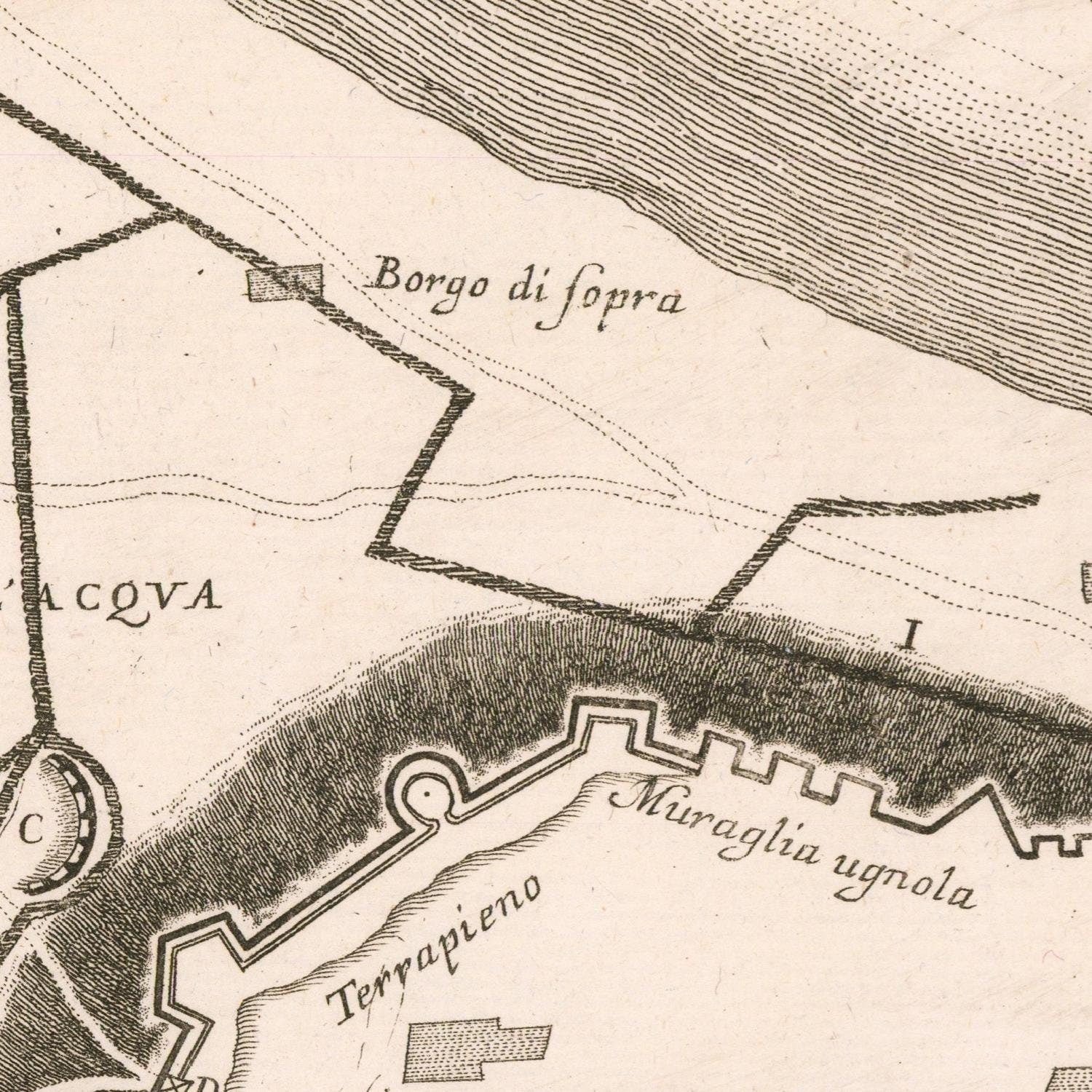 detail of the map from the centre left