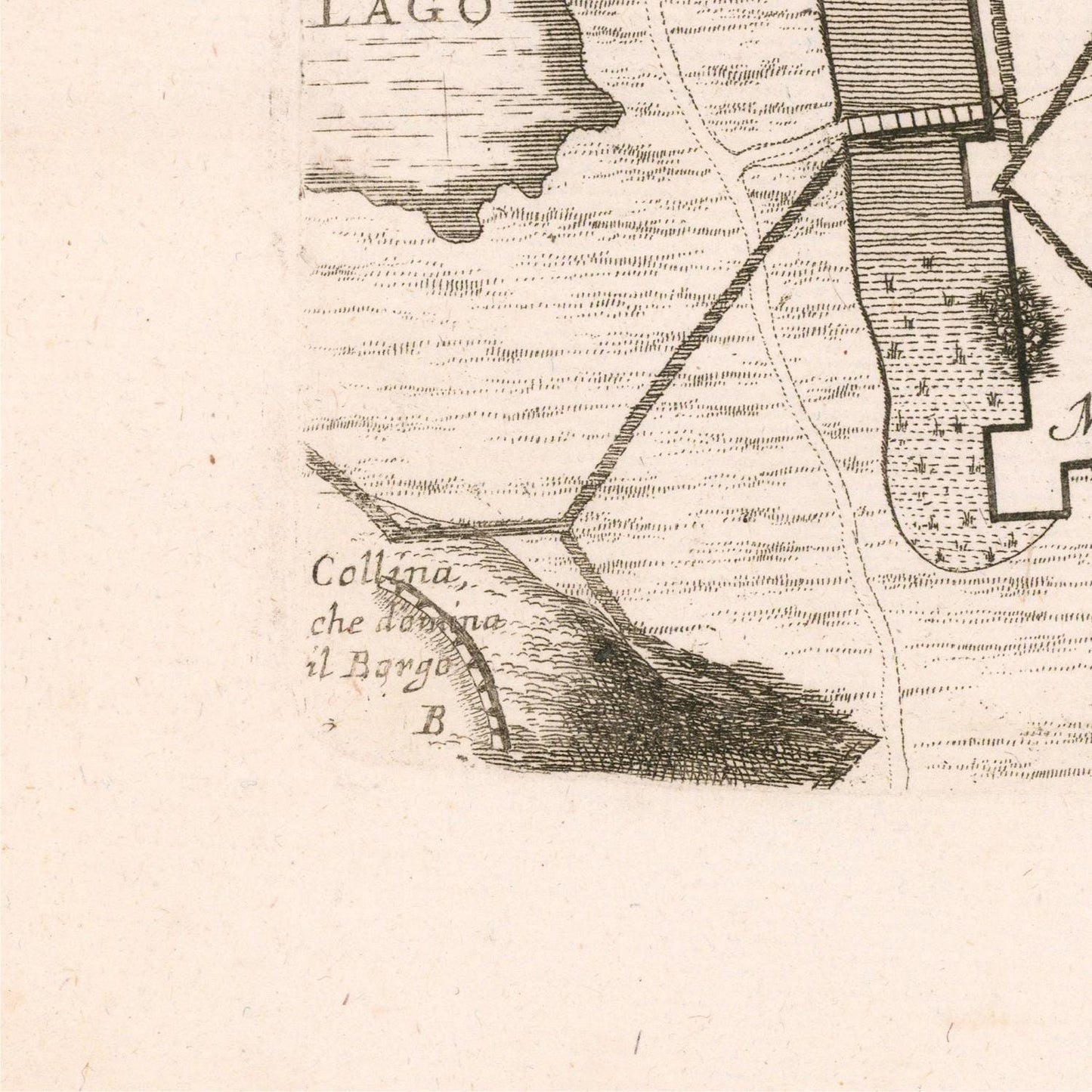 detail of the map from the bottom left corner