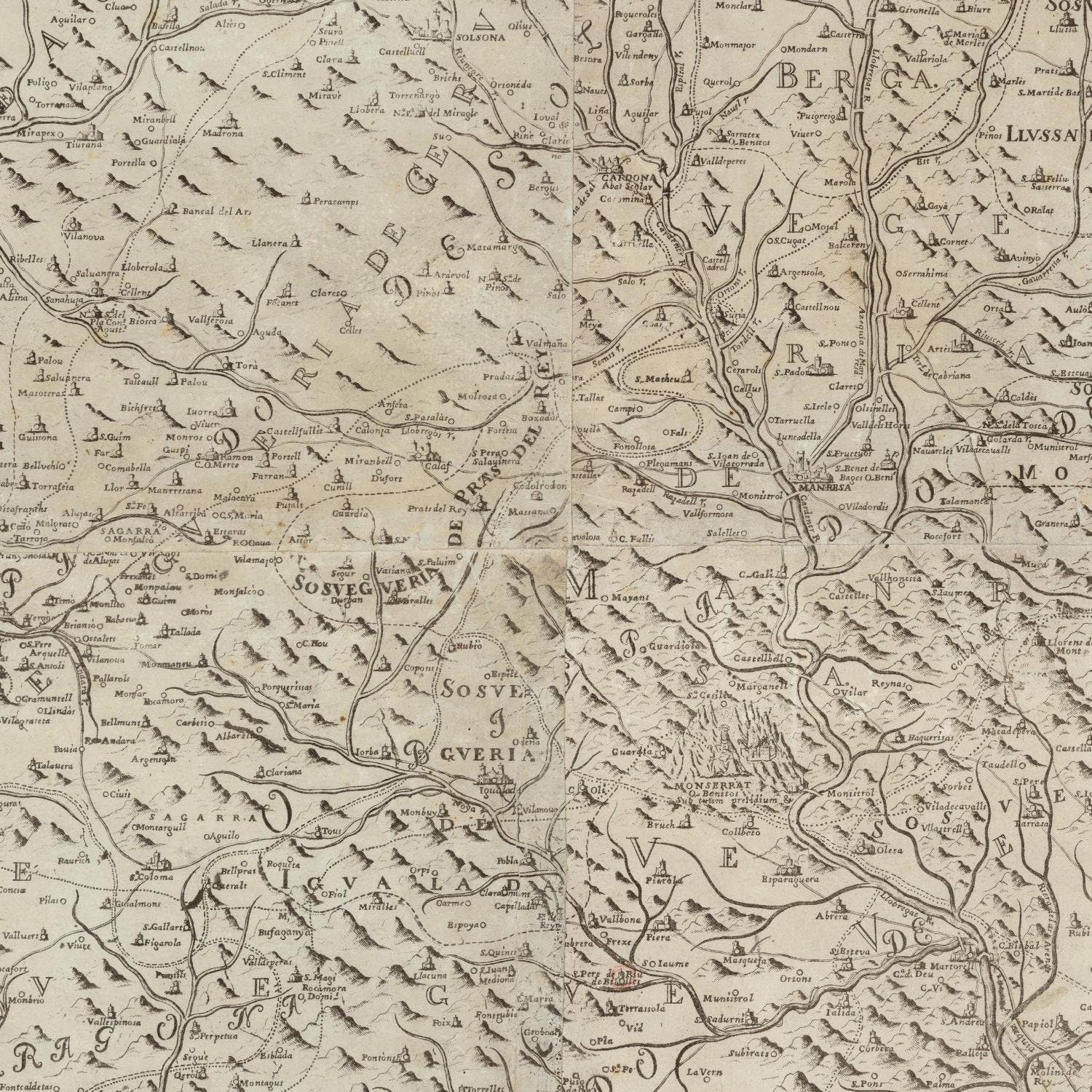 detail of the map from the centre 