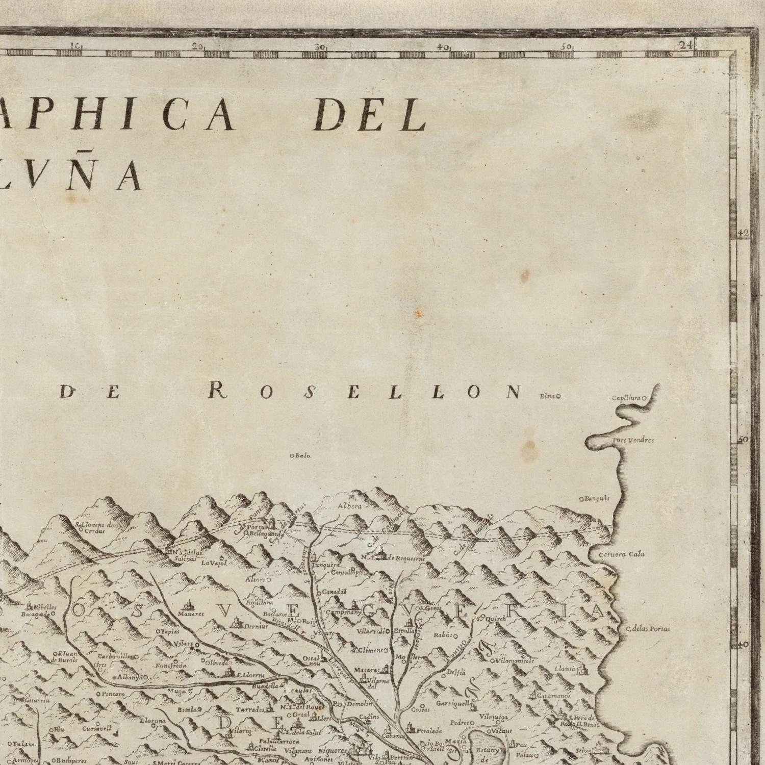 detail of the map from the top right corner