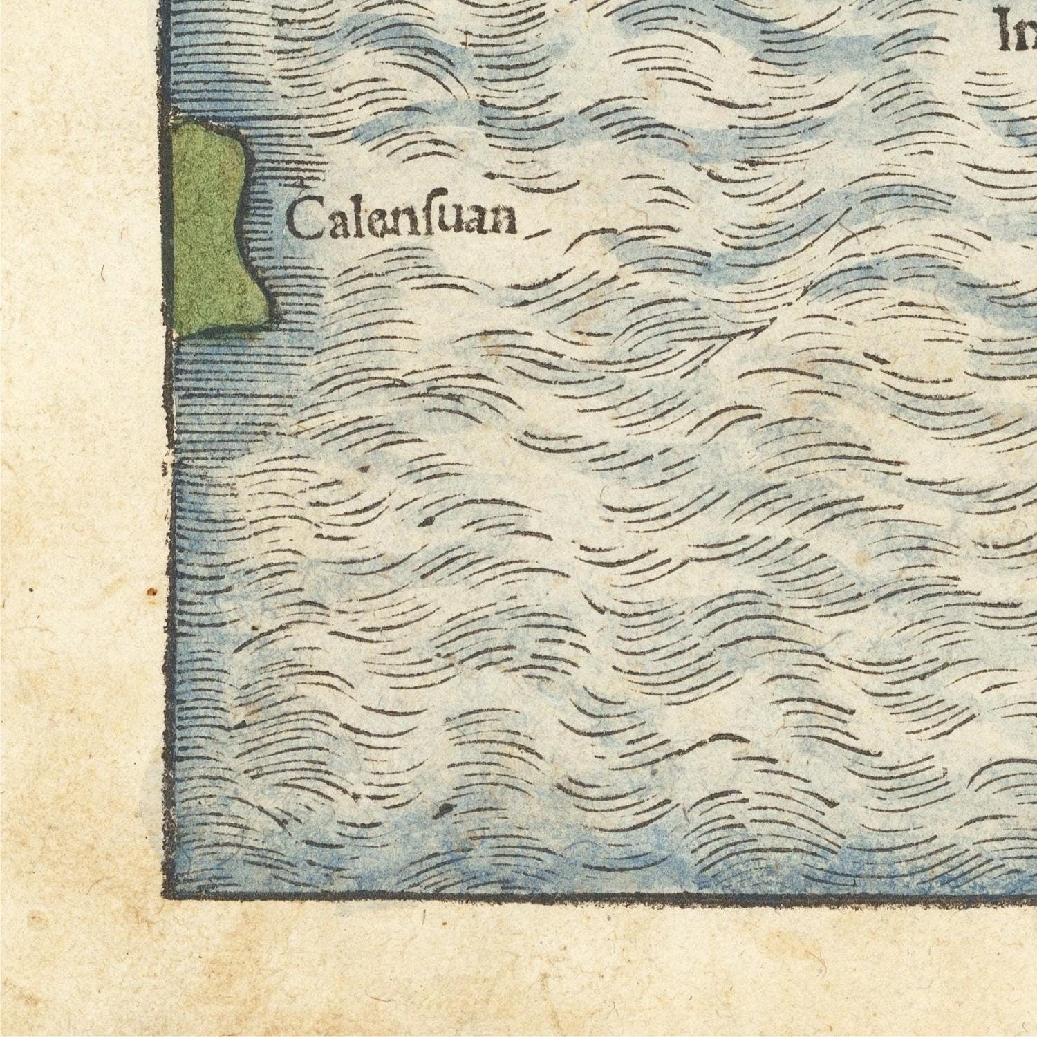 detail of the map from the bottom left corner