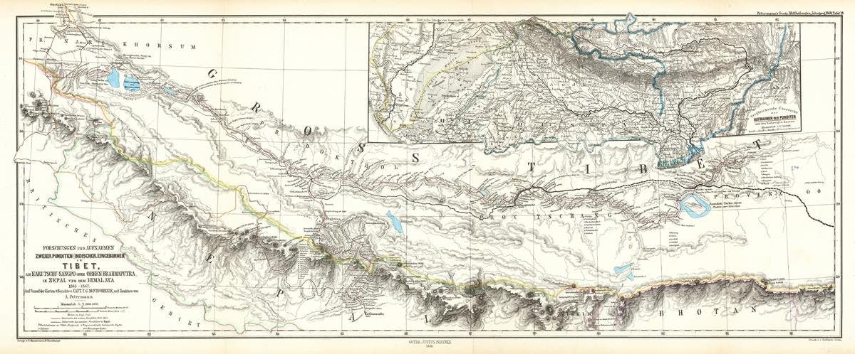 presentation of the map reproduction without a frame