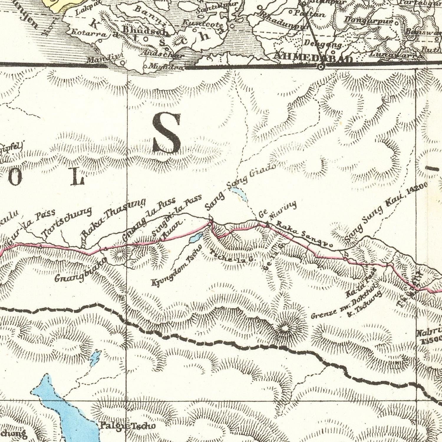 detail of the map from the centre 