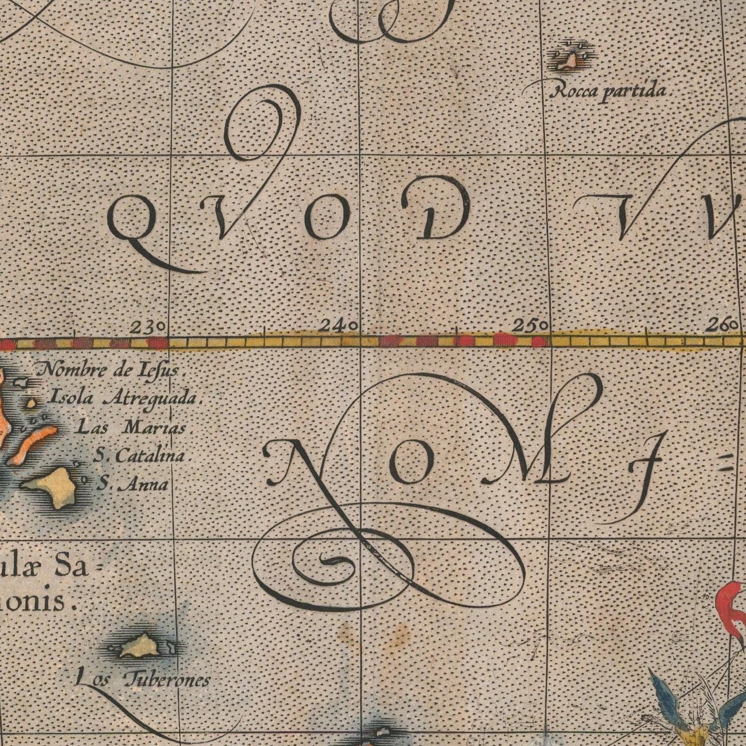 detail of the map from the centre 