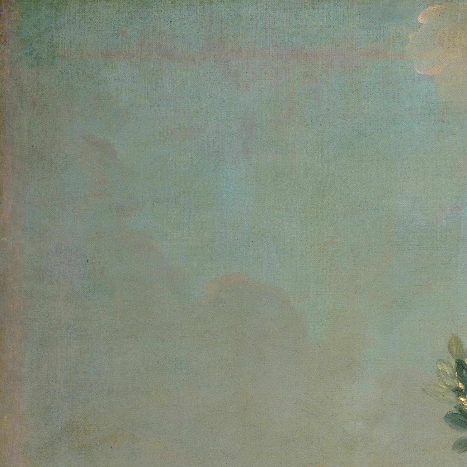 detail of the fine art reproduction from the top left corner