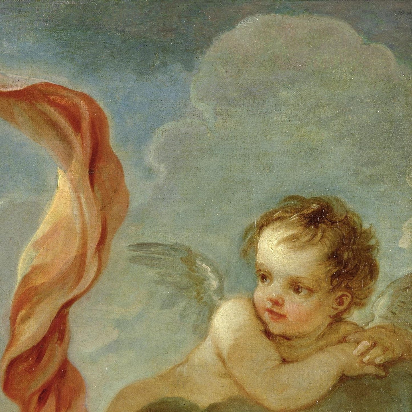 detail of the fine art reproduction from the top right corner