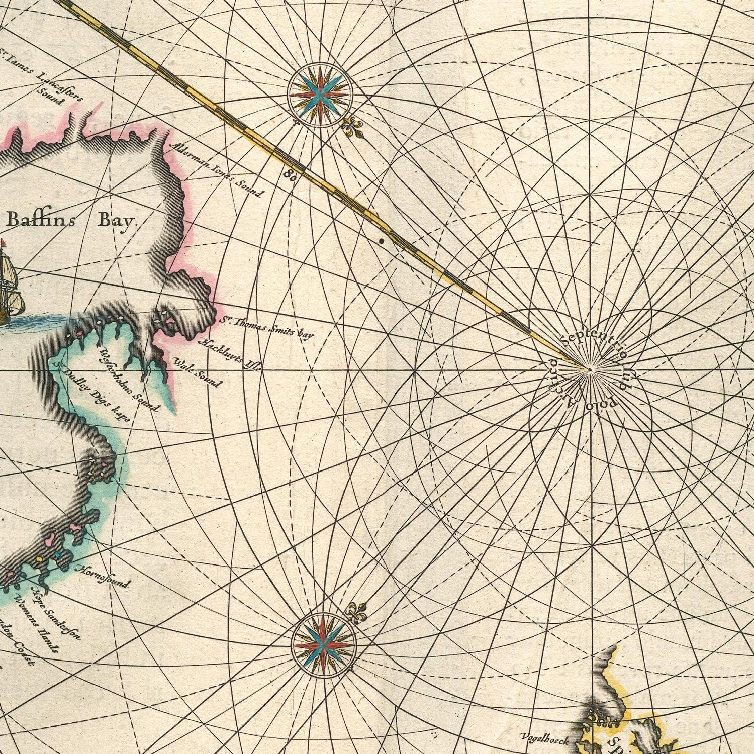 detail of the map from the centre 