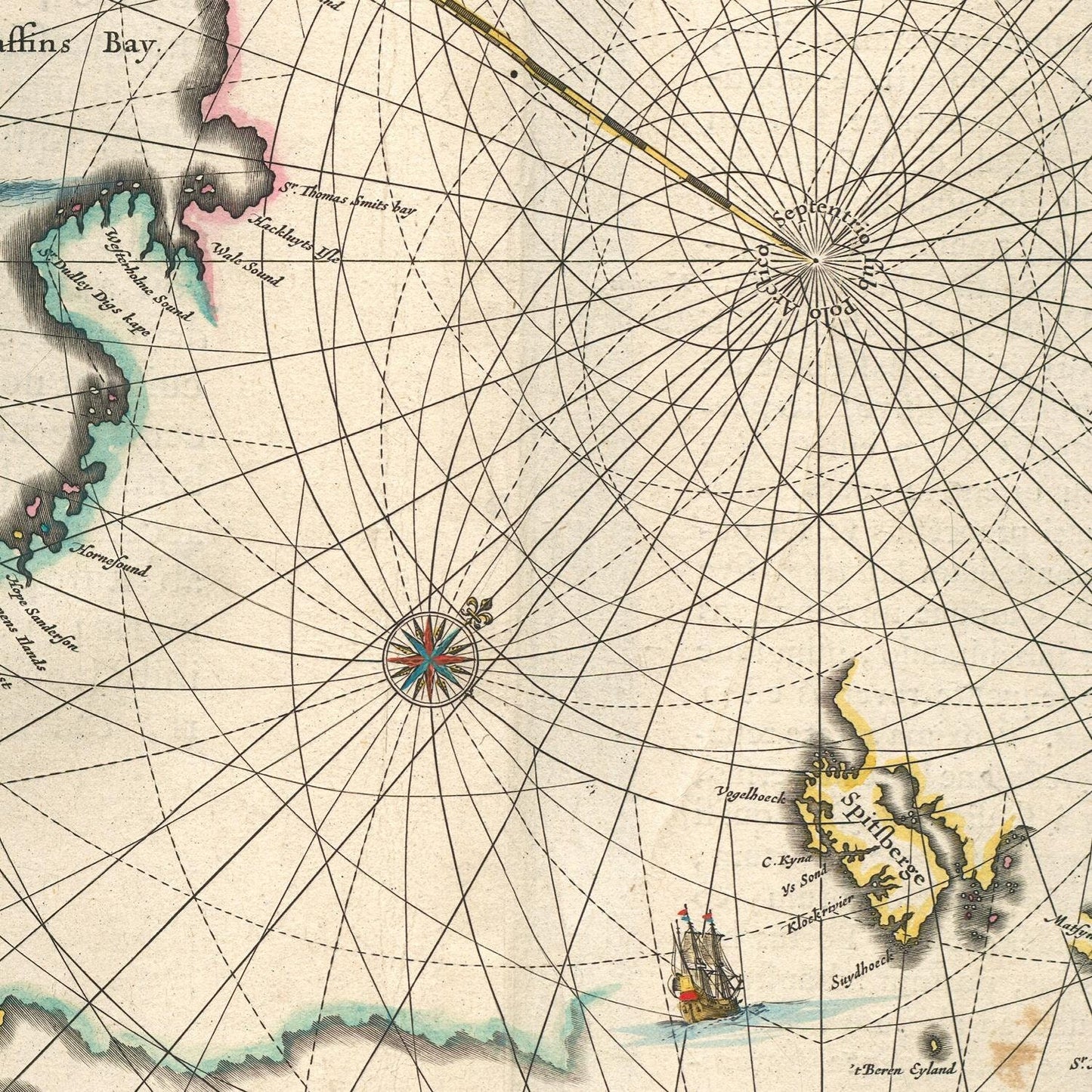 detail of the map from the centre left