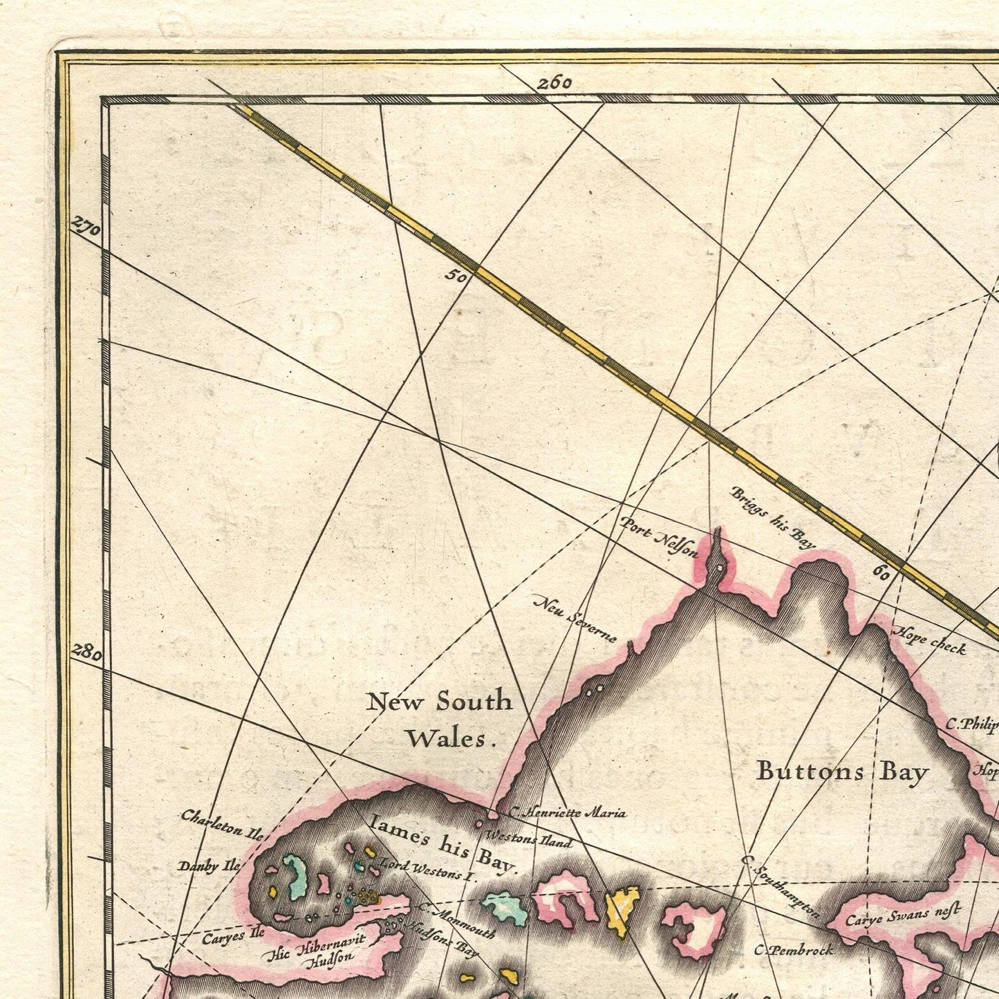 detail of the map from the top left corner