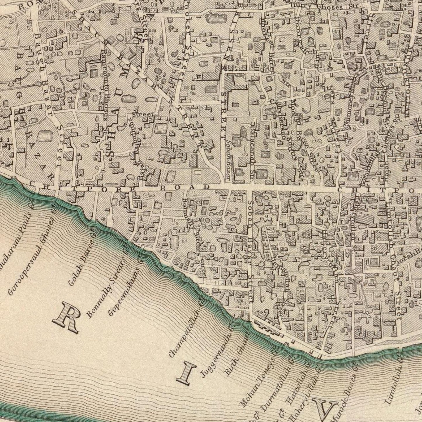 detail of the map from the centre left