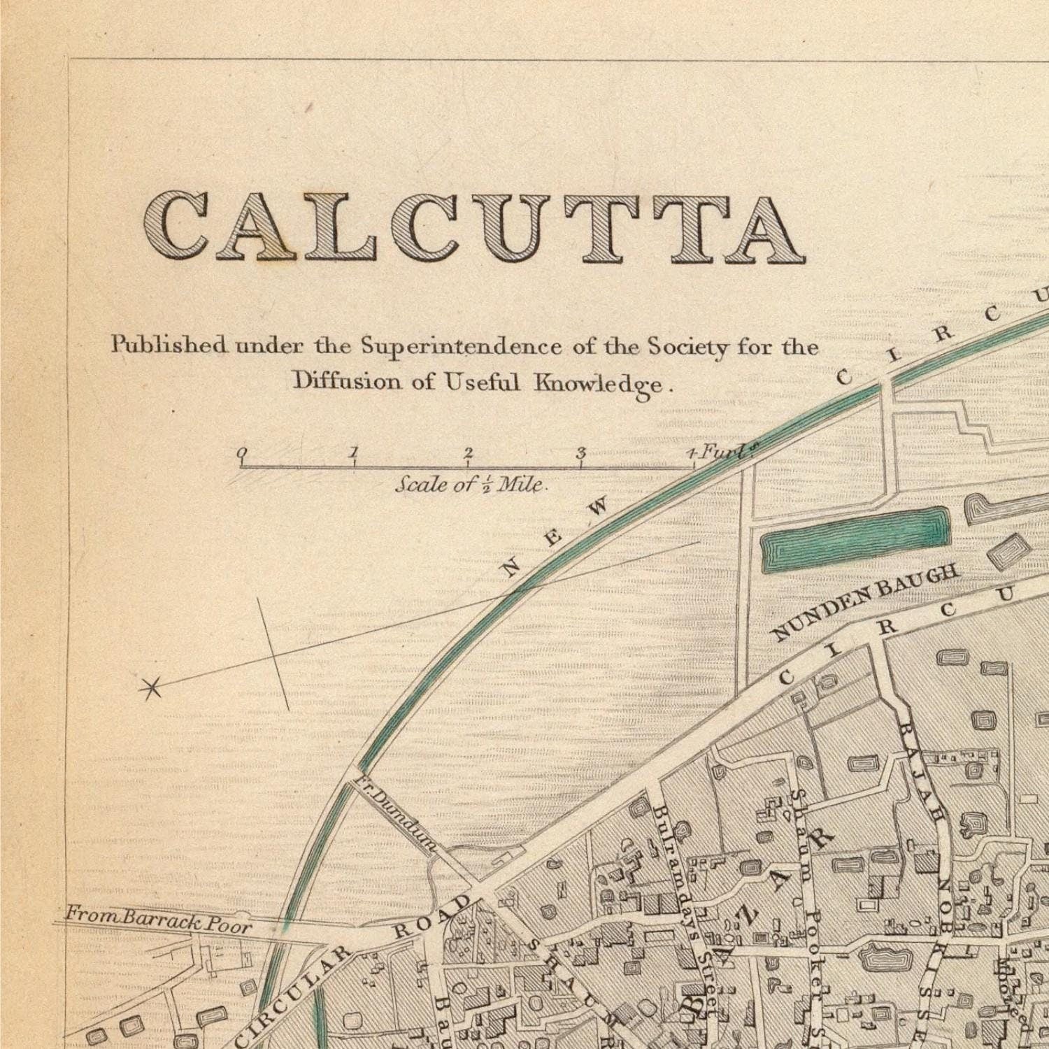 detail of the map from the top left corner