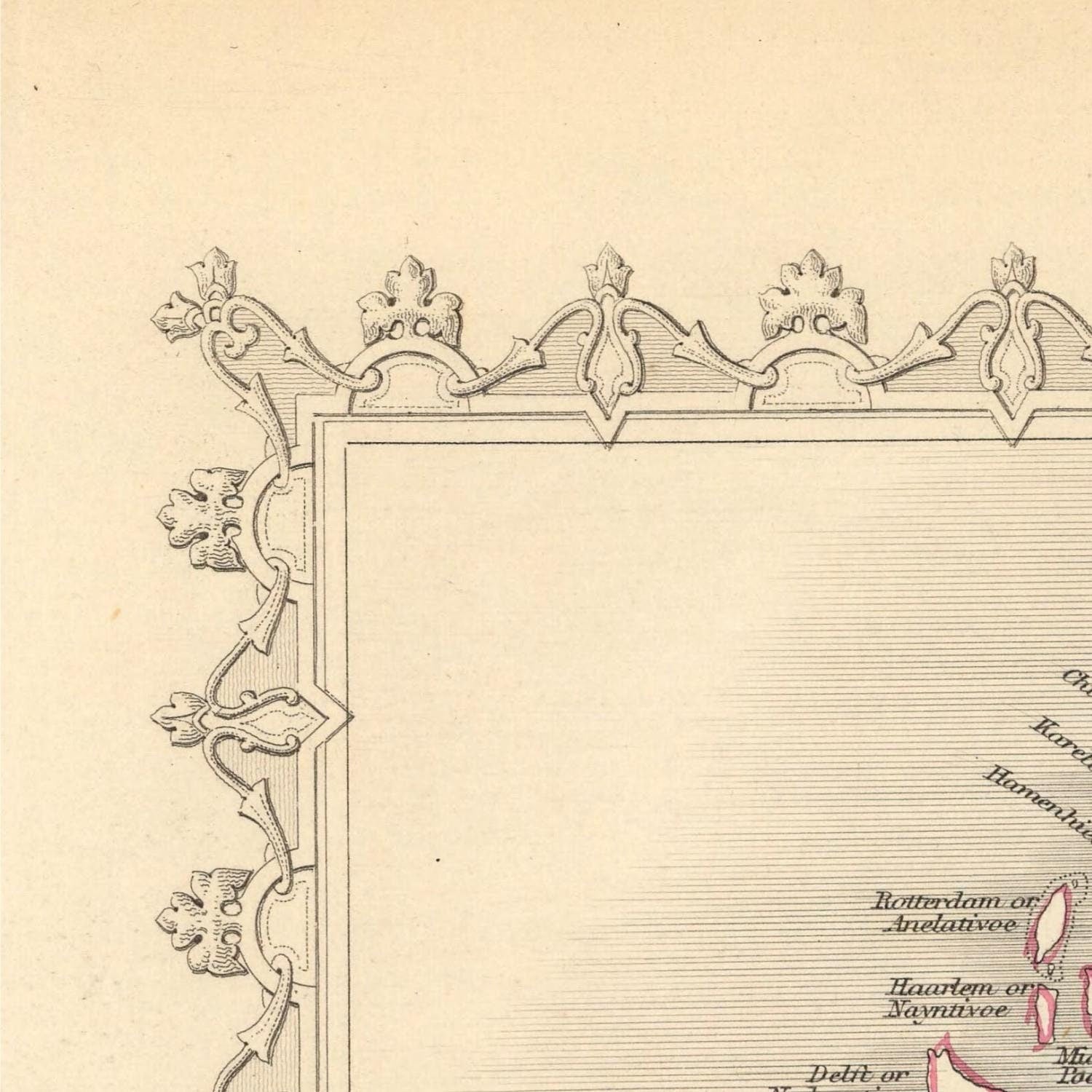 detail of the map from the top left corner