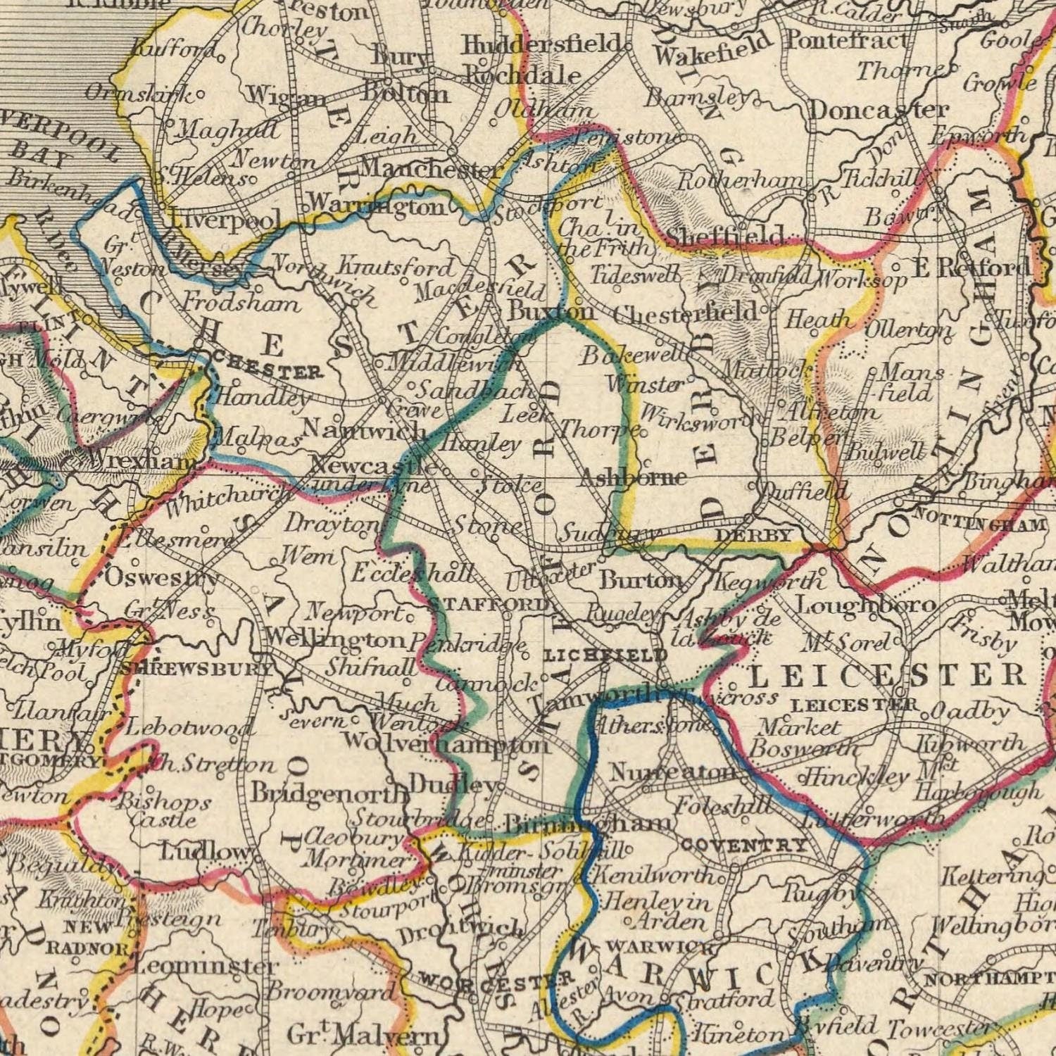 detail of the map from the centre 
