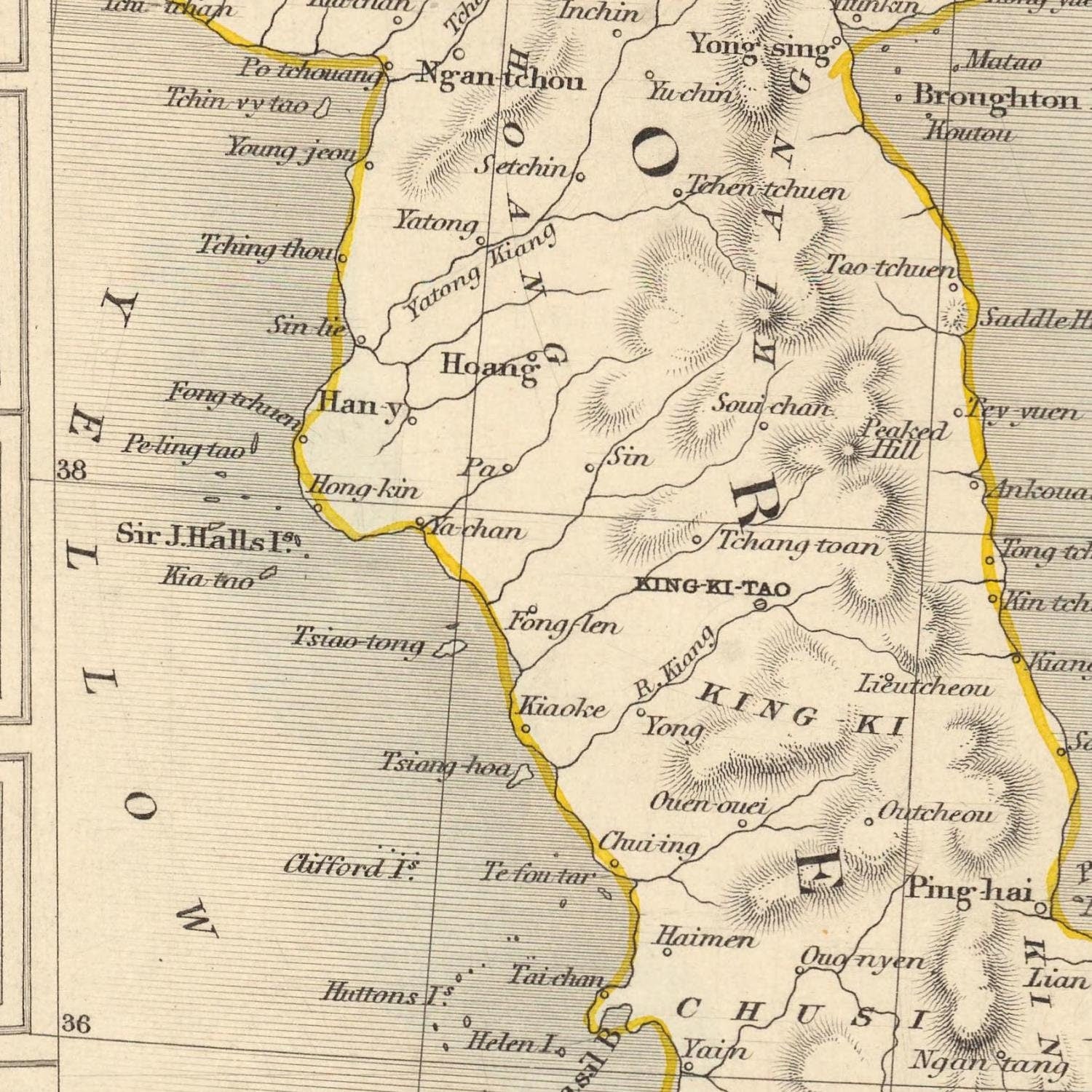 detail of the map from the centre left