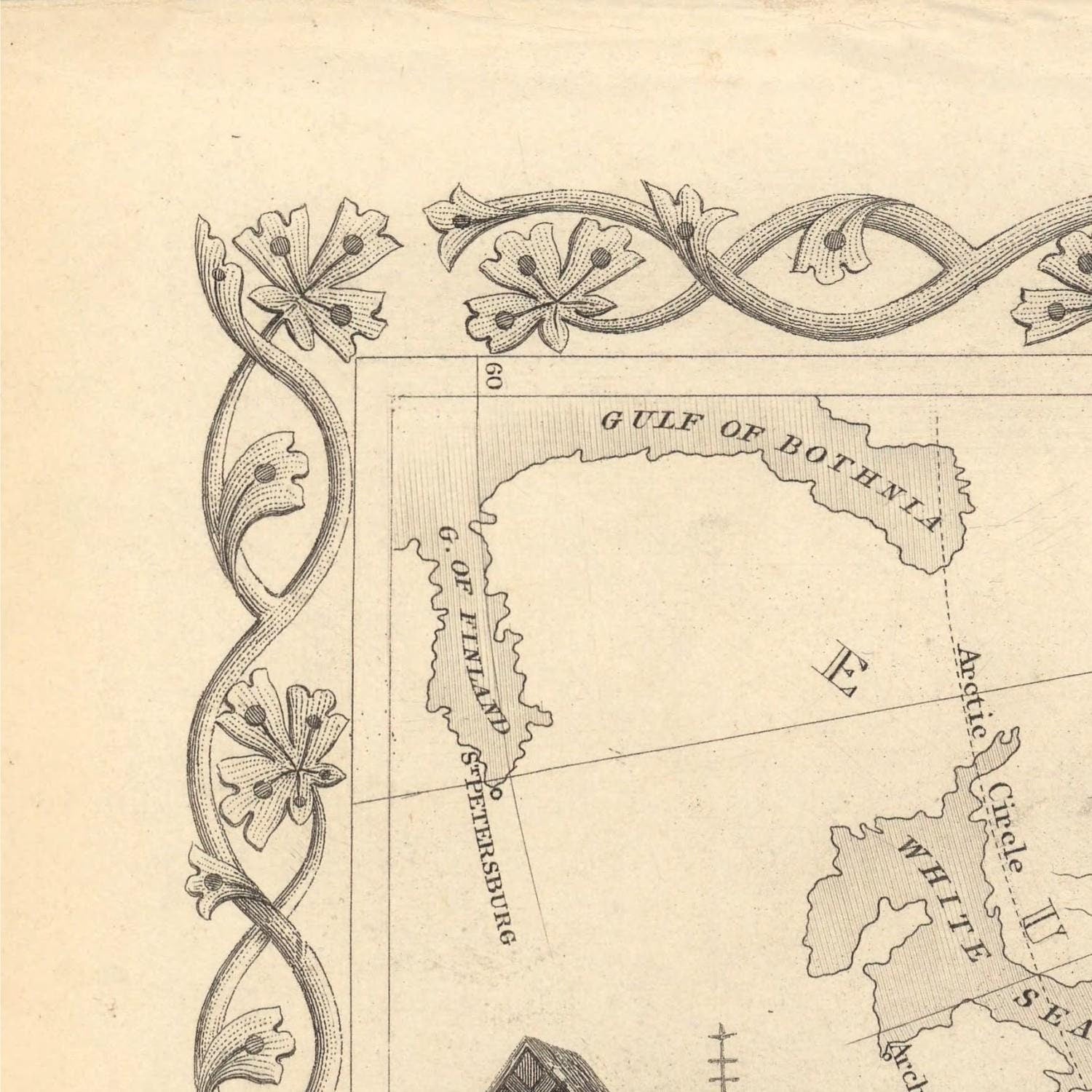 detail of the map from the top left corner