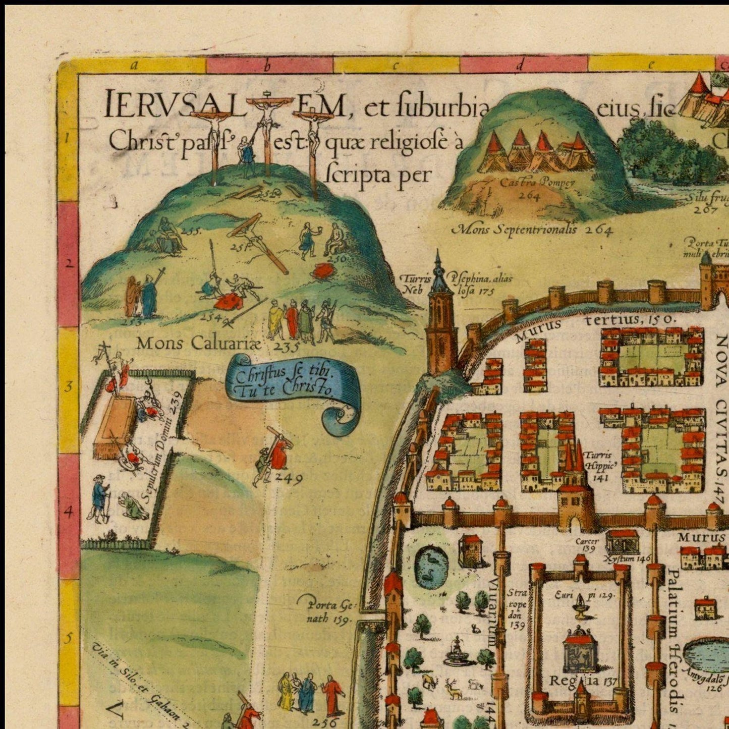 detail of the map from the top left corner