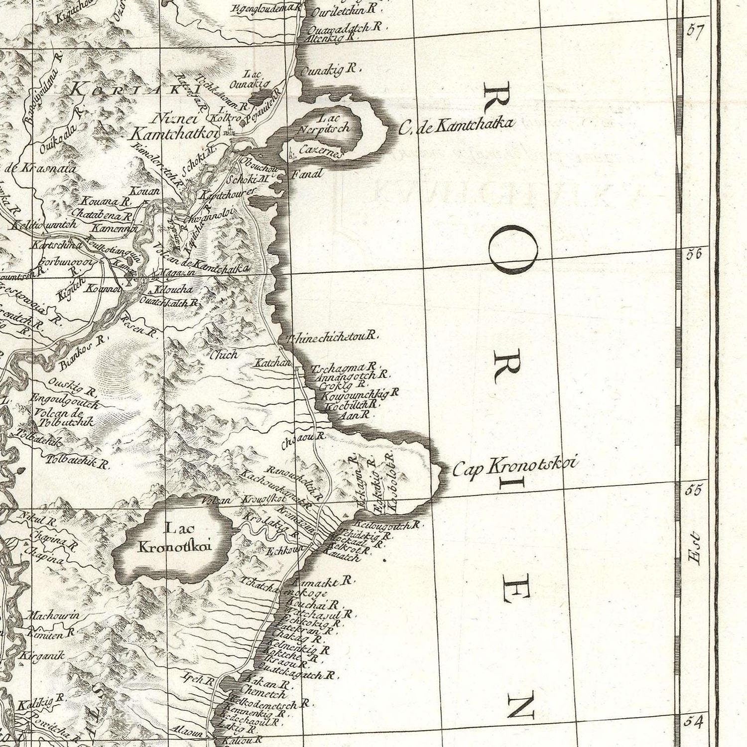 detail of the map from the centre left