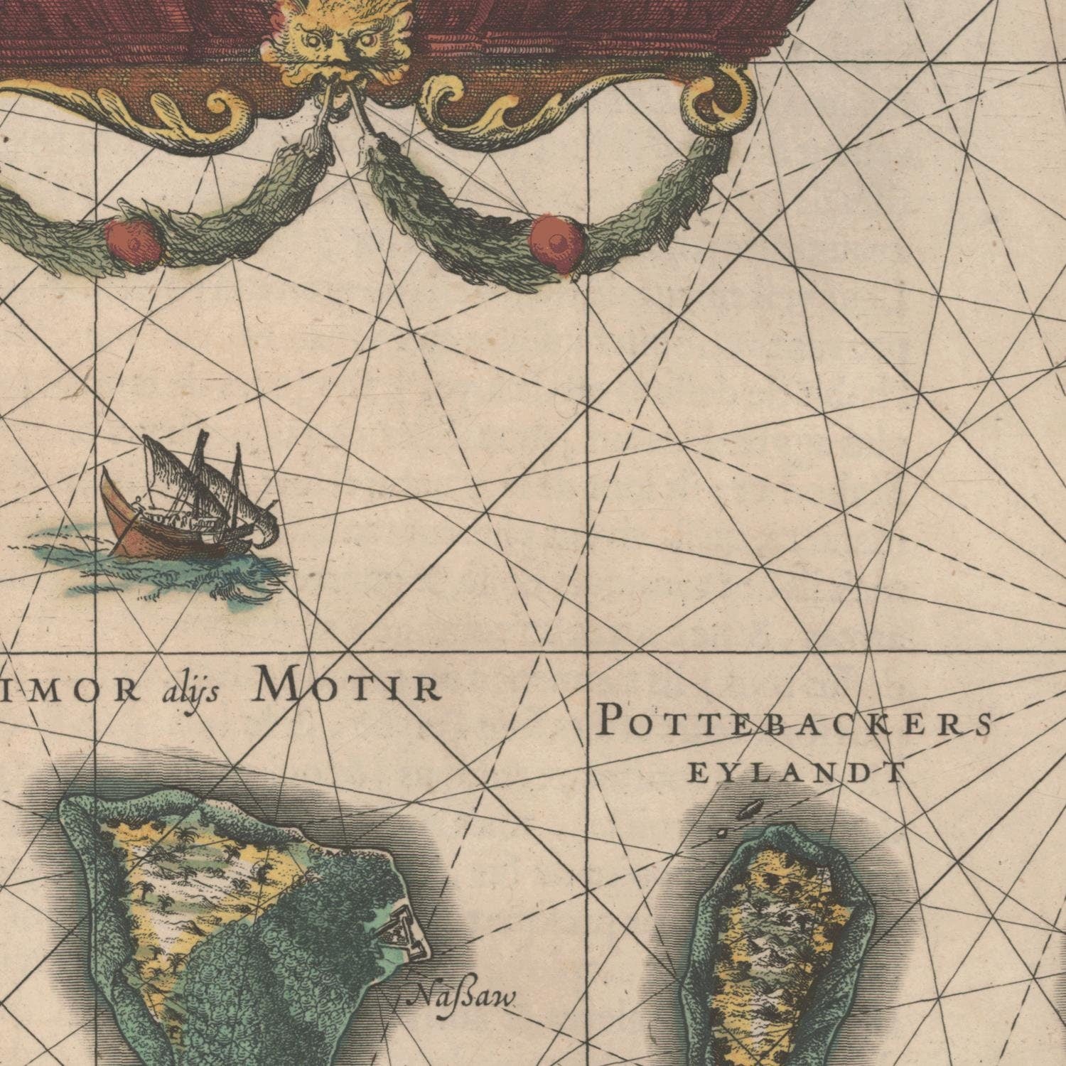 detail of the map from the centre left