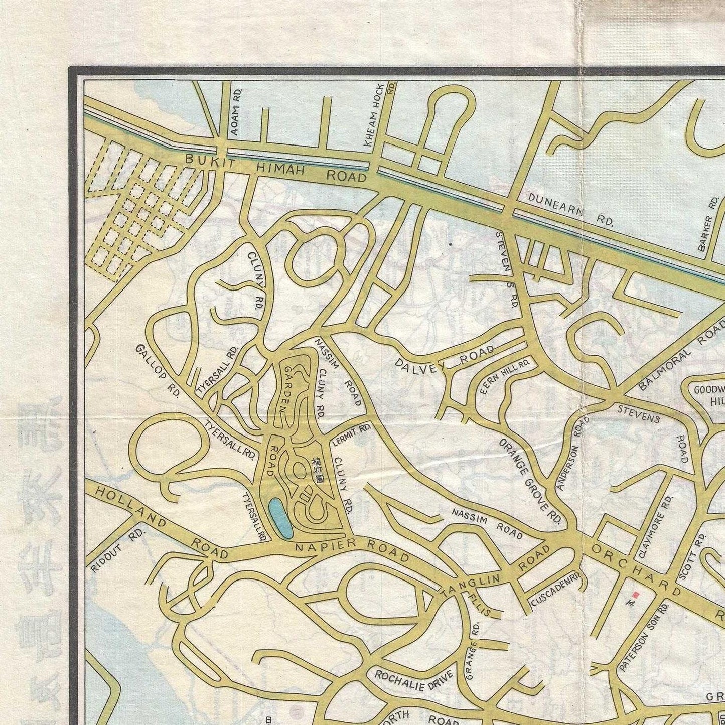 detail of the map from the top left corner