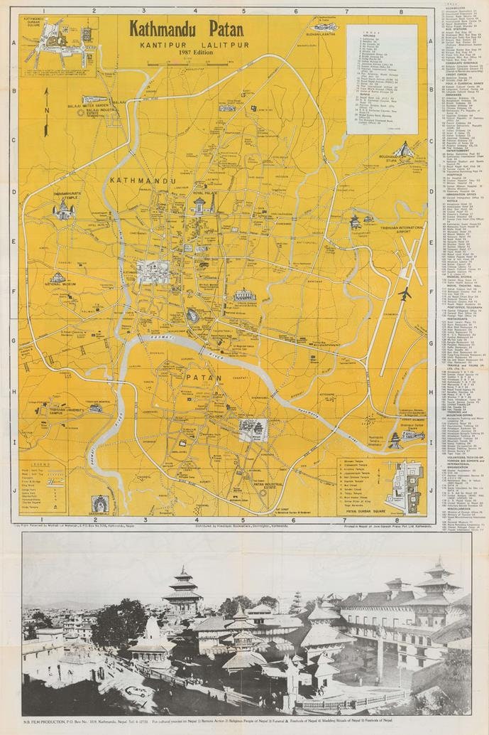 presentation of the map reproduction without a frame