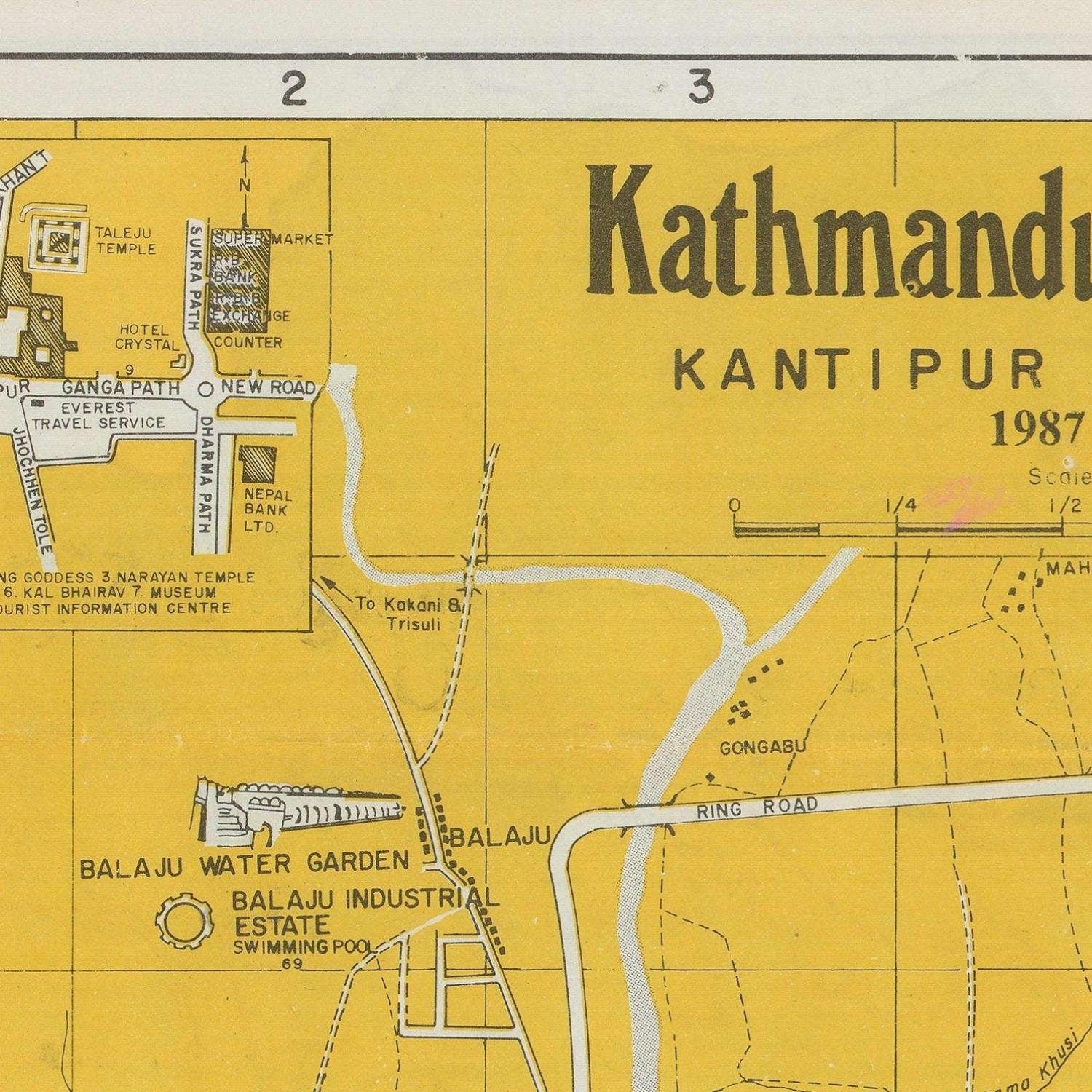 detail of the map from the centre left