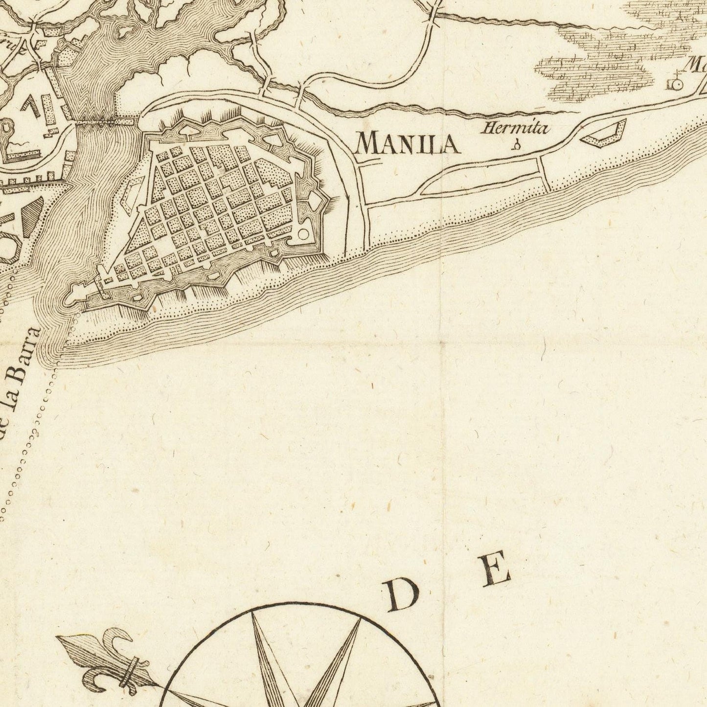 detail of the map from the centre 