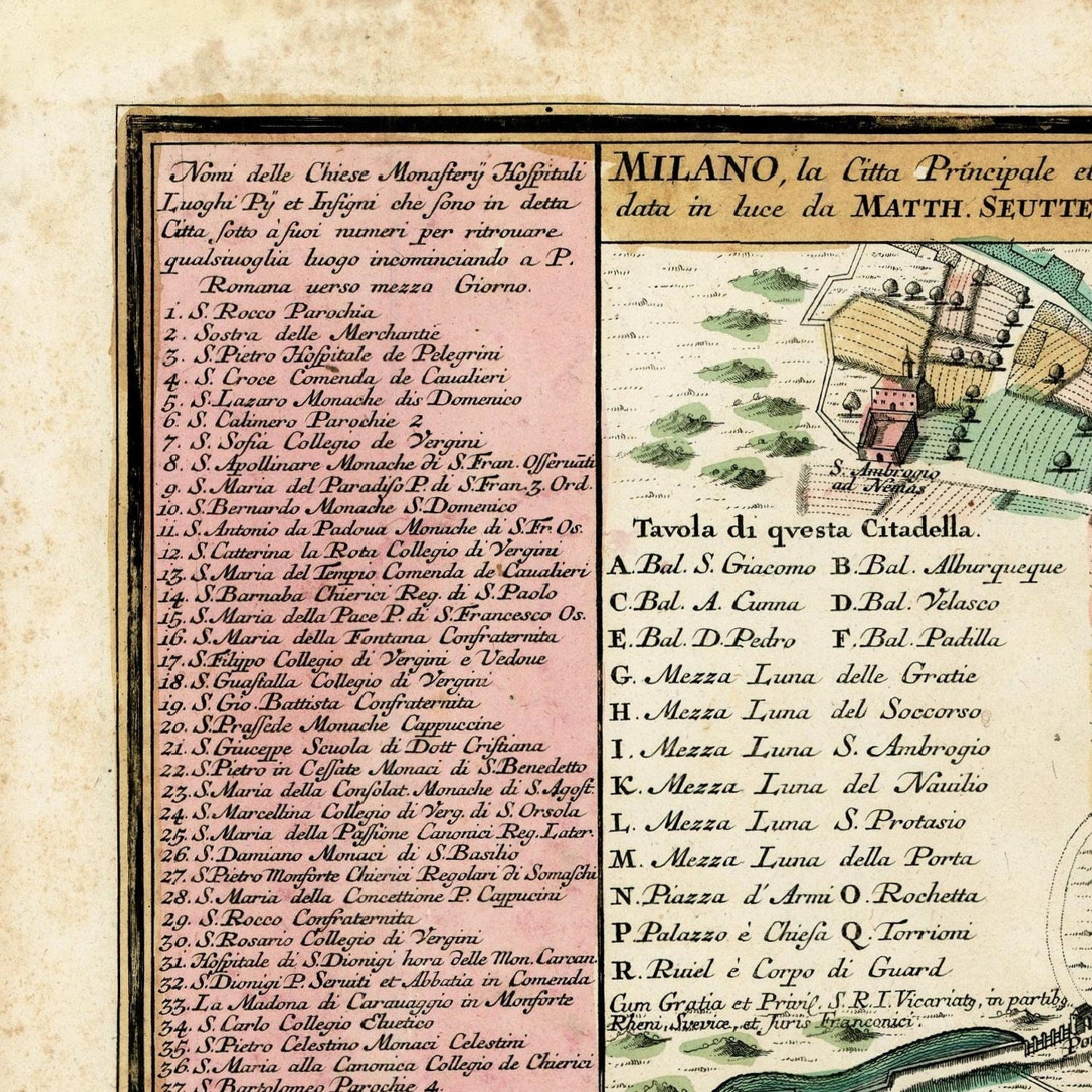 detail of the map from the top left corner