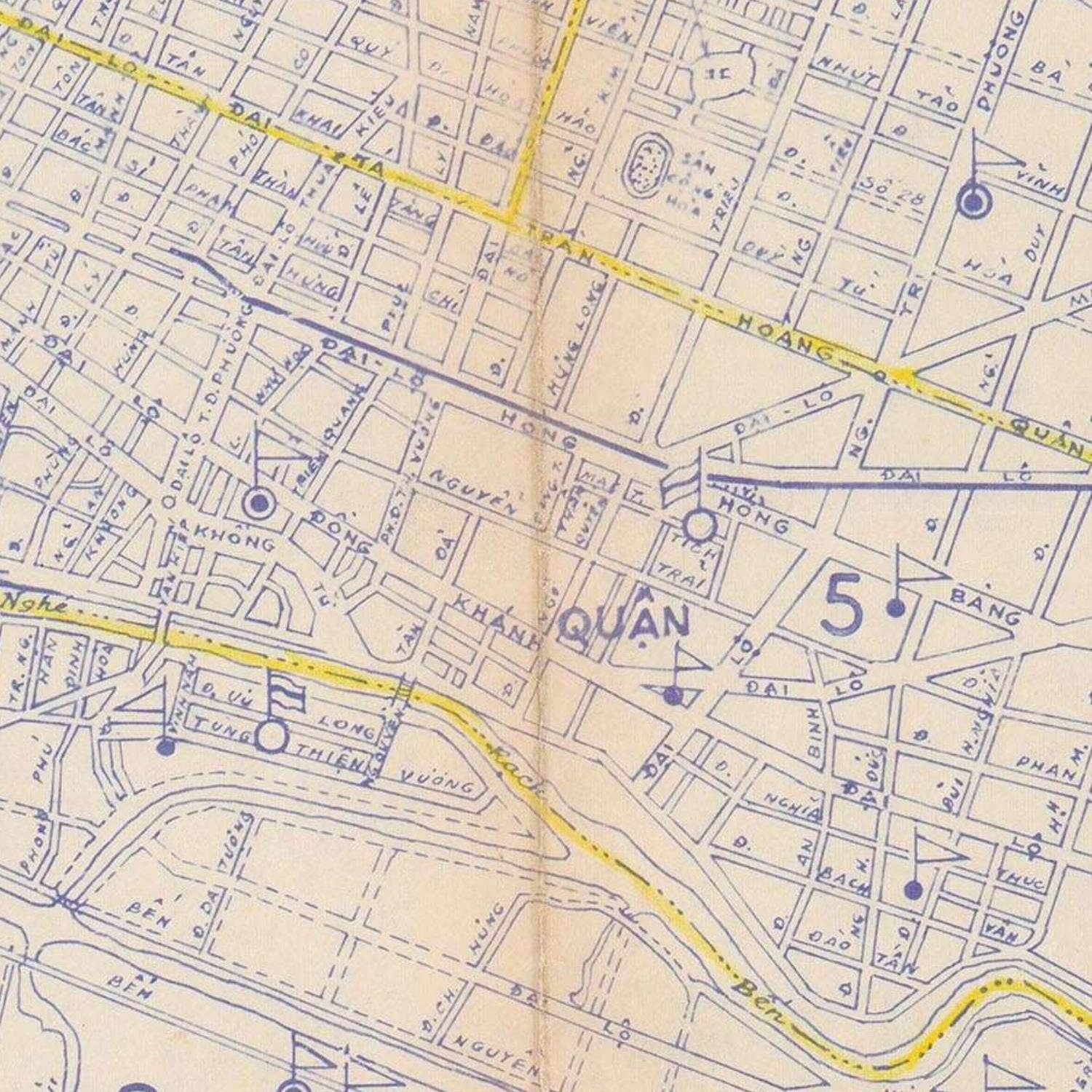 detail of the map from the centre 