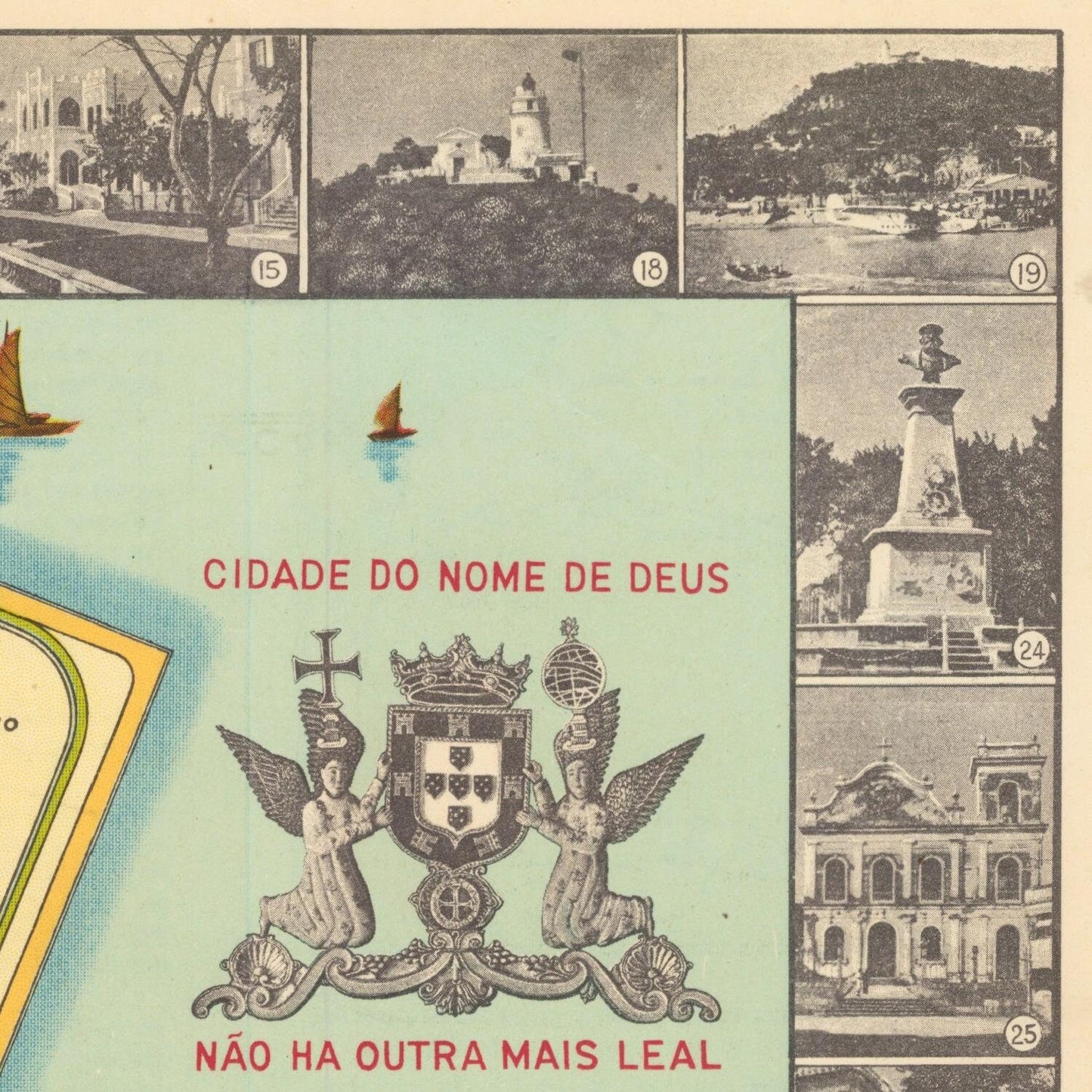 detail of the map from the bottom left corner