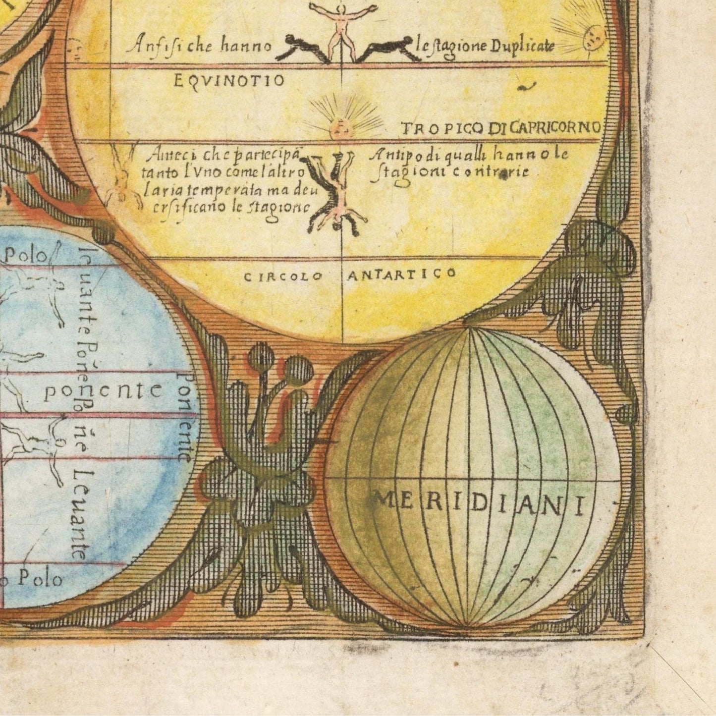 detail of the map from the bottom right corner
