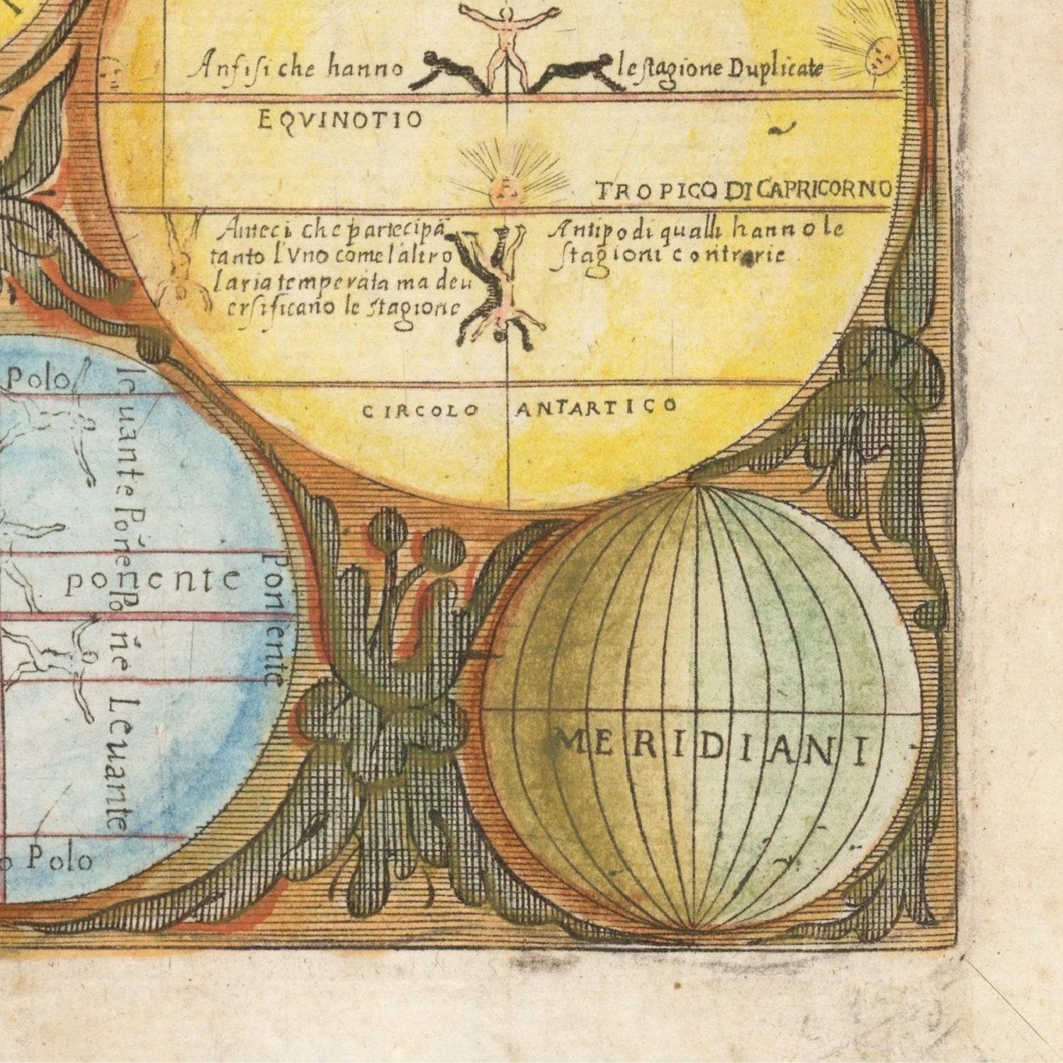 detail of the map from the bottom right corner