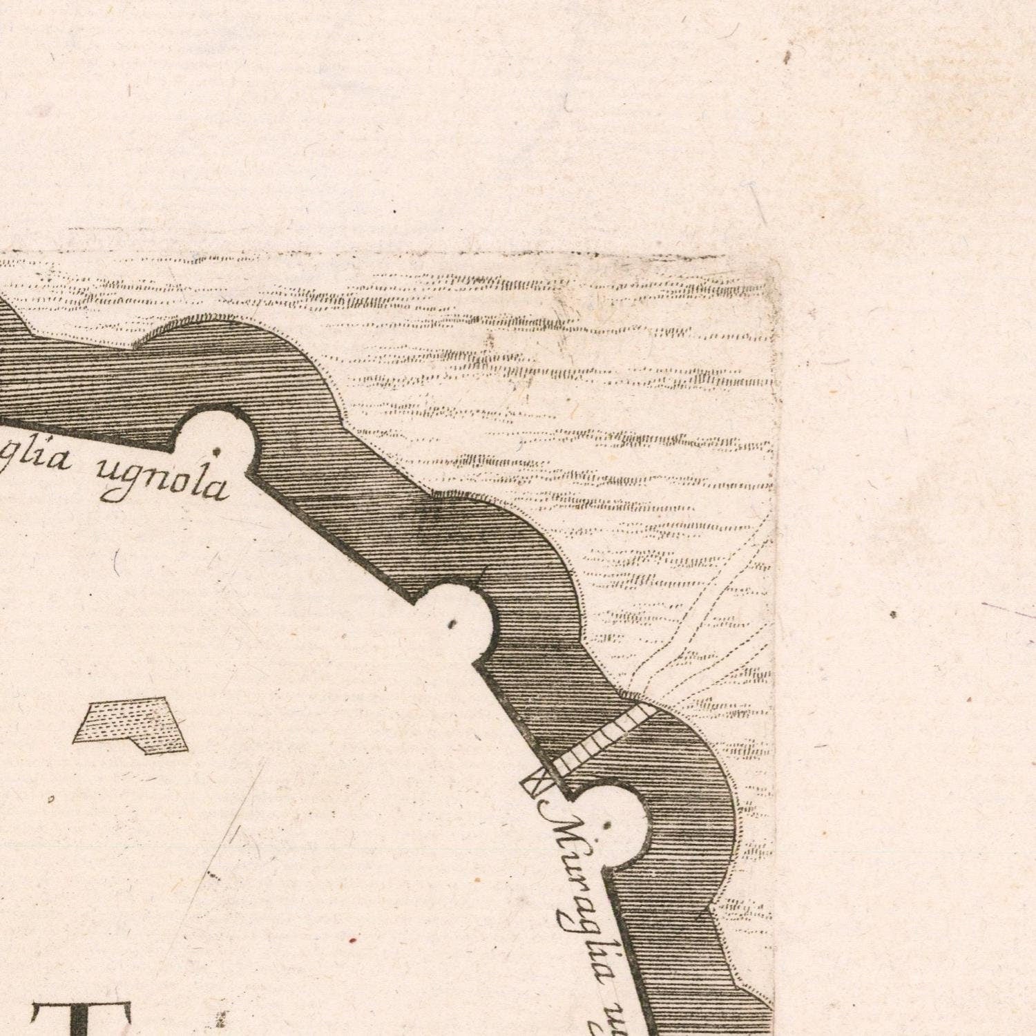 detail of the map from the top right corner