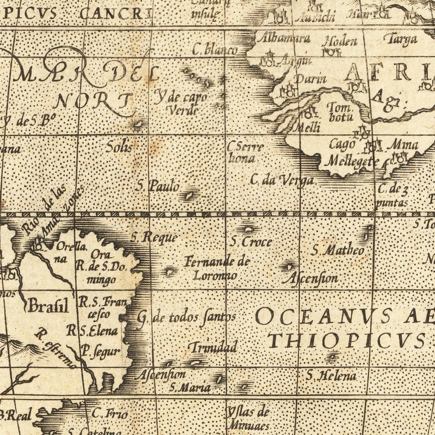 detail of the map from the centre 