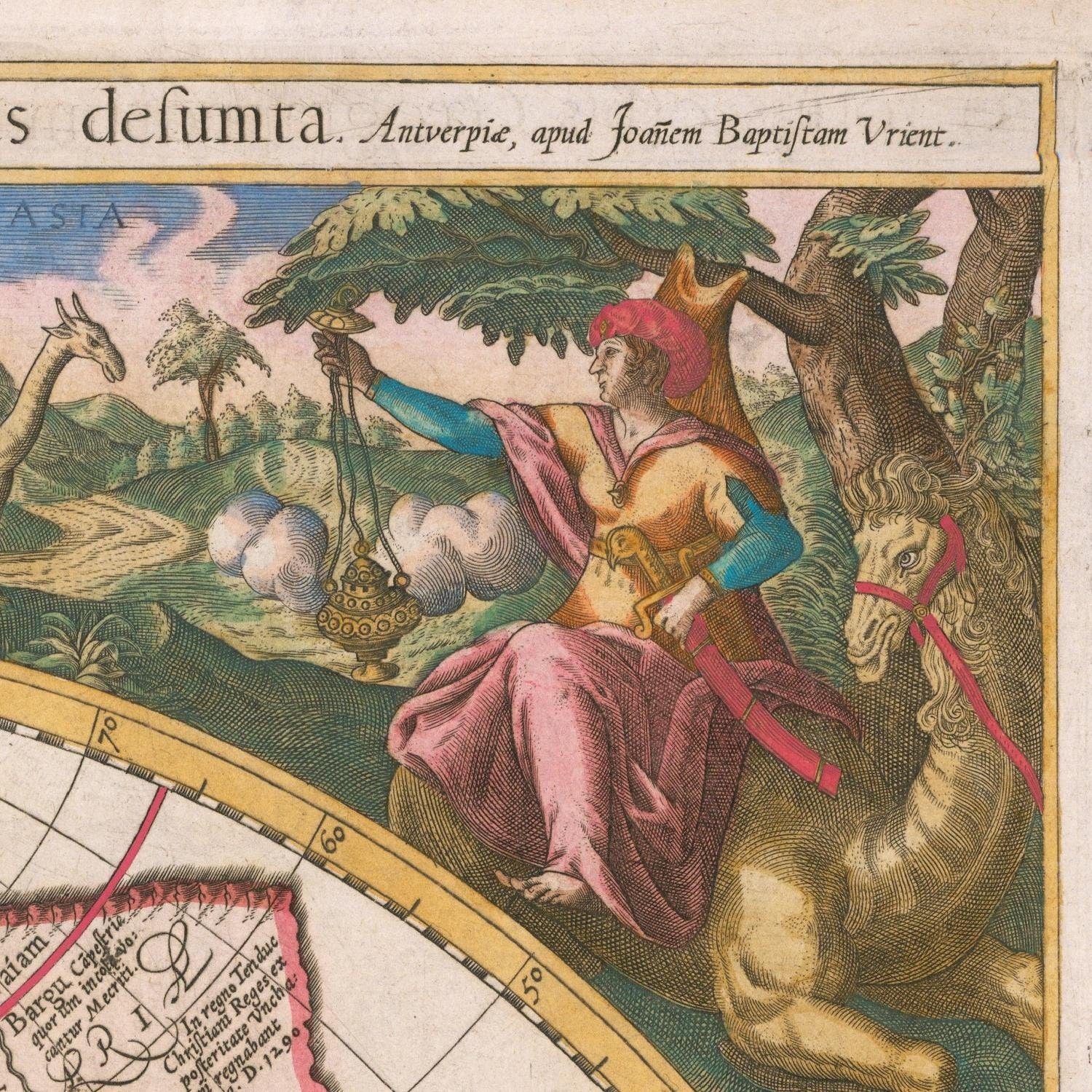 detail of the map from the top right corner