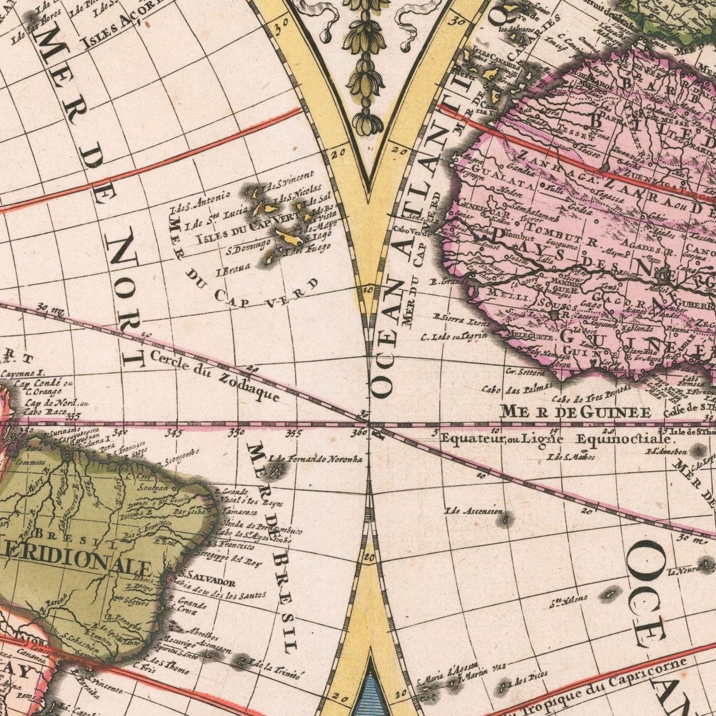 detail of the map from the centre 