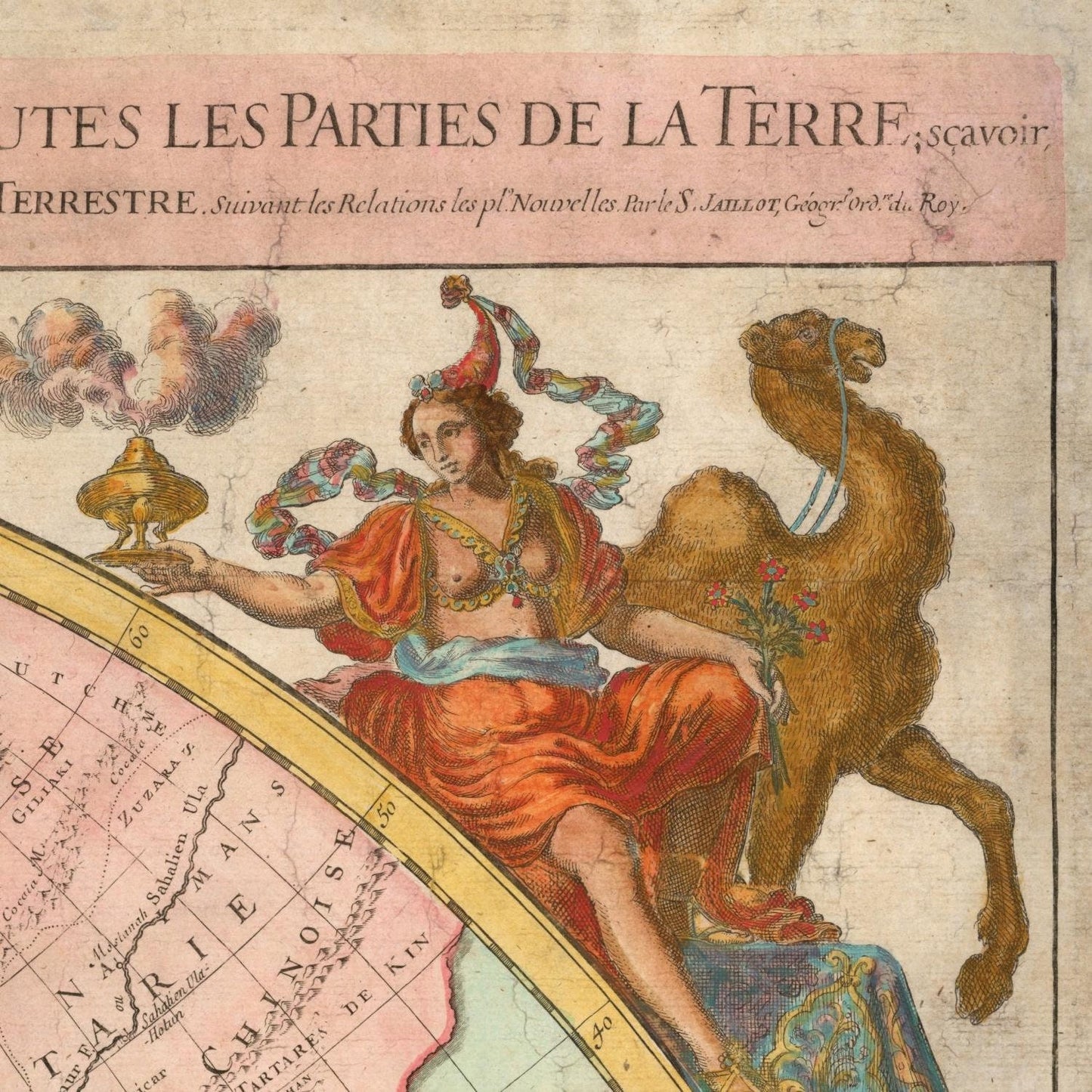 detail of the map from the top right corner