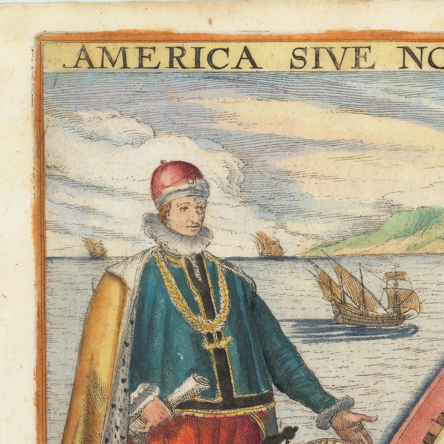 detail of the map from the top left corner