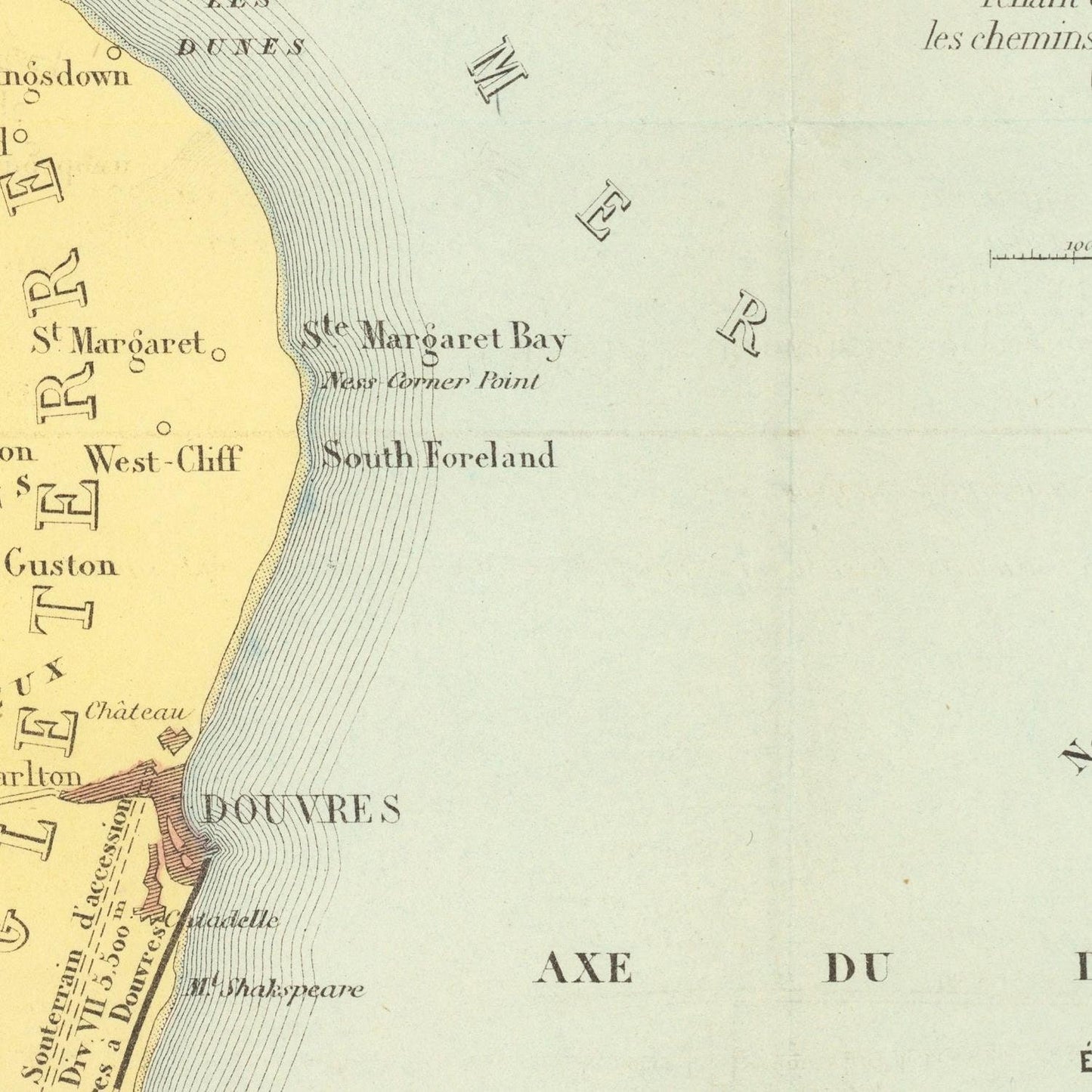 detail of the map from the centre left