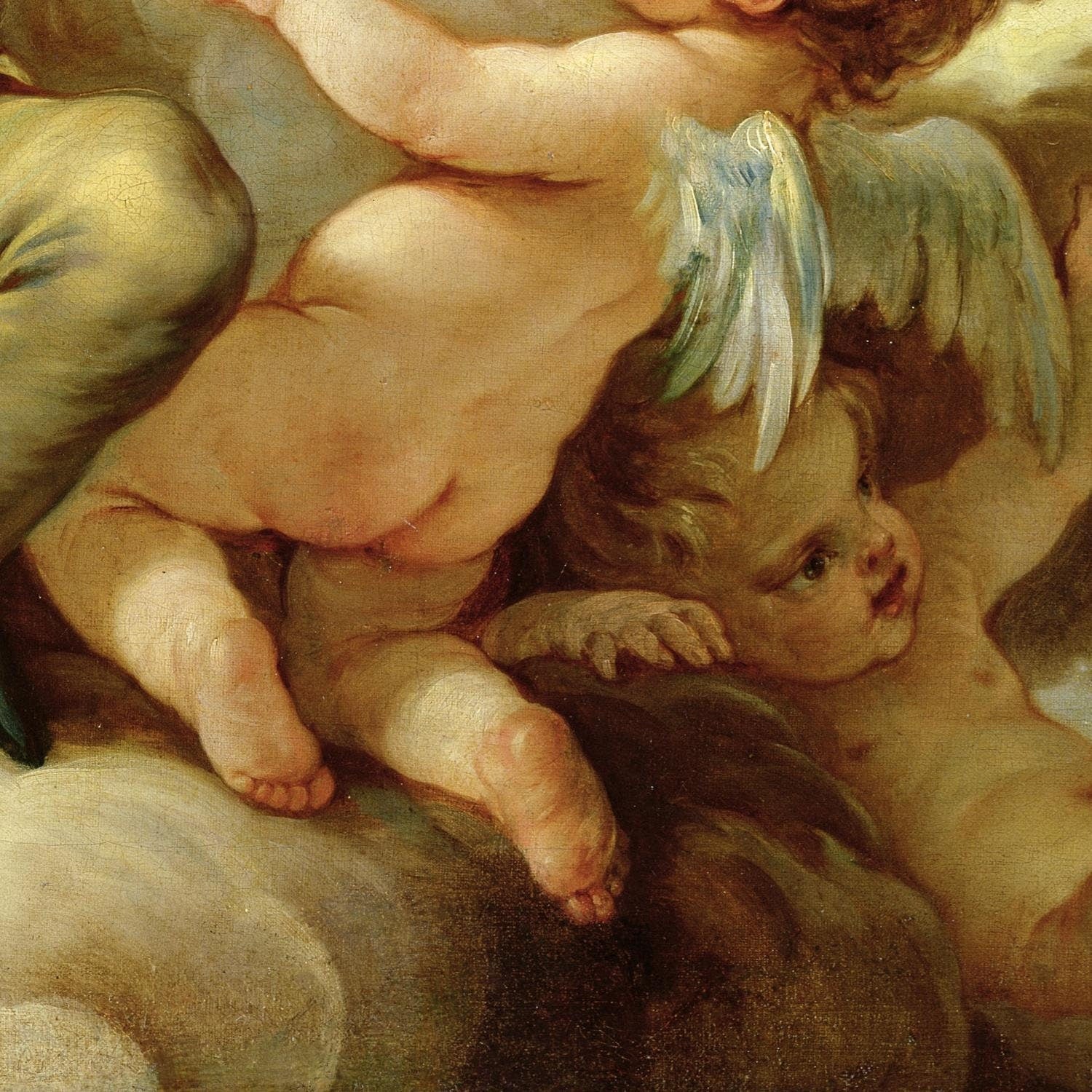 detail of the fine art reproduction from the centre left