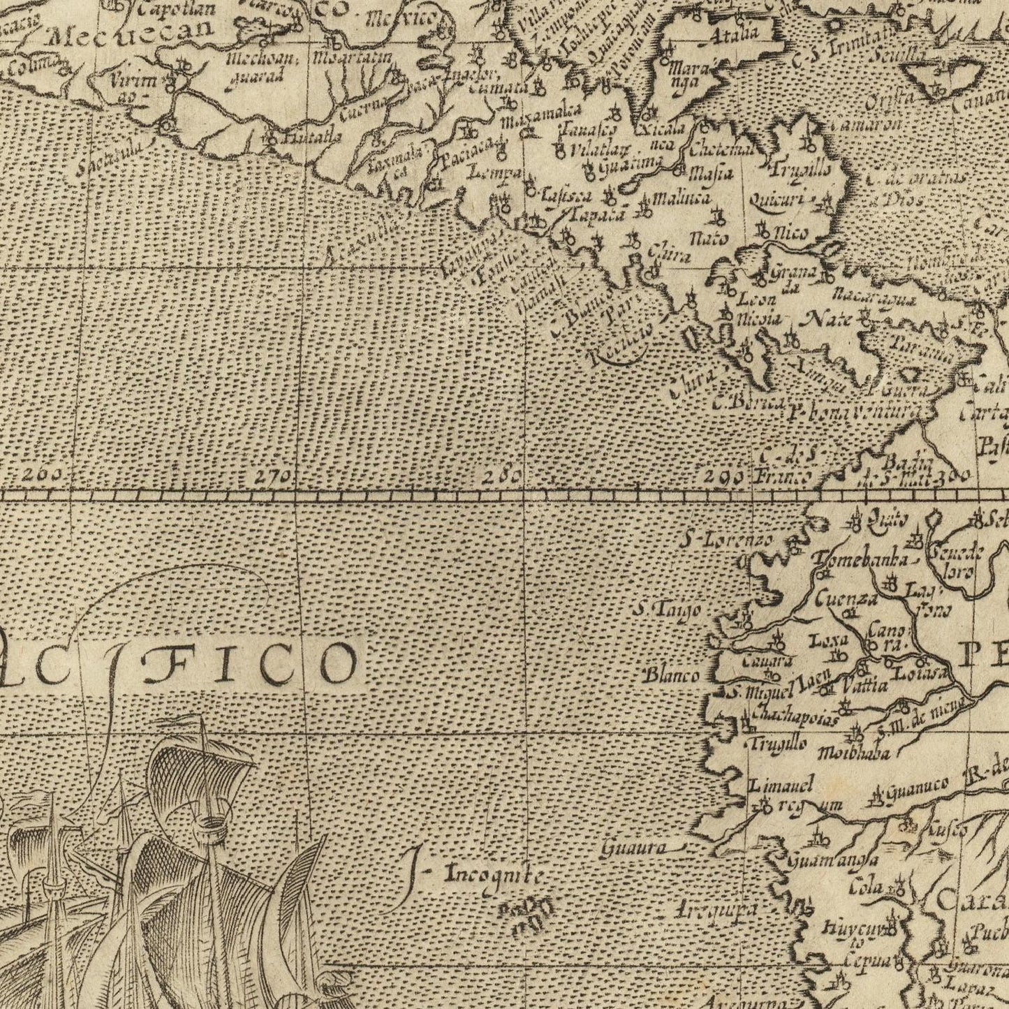 detail of the map from the centre 