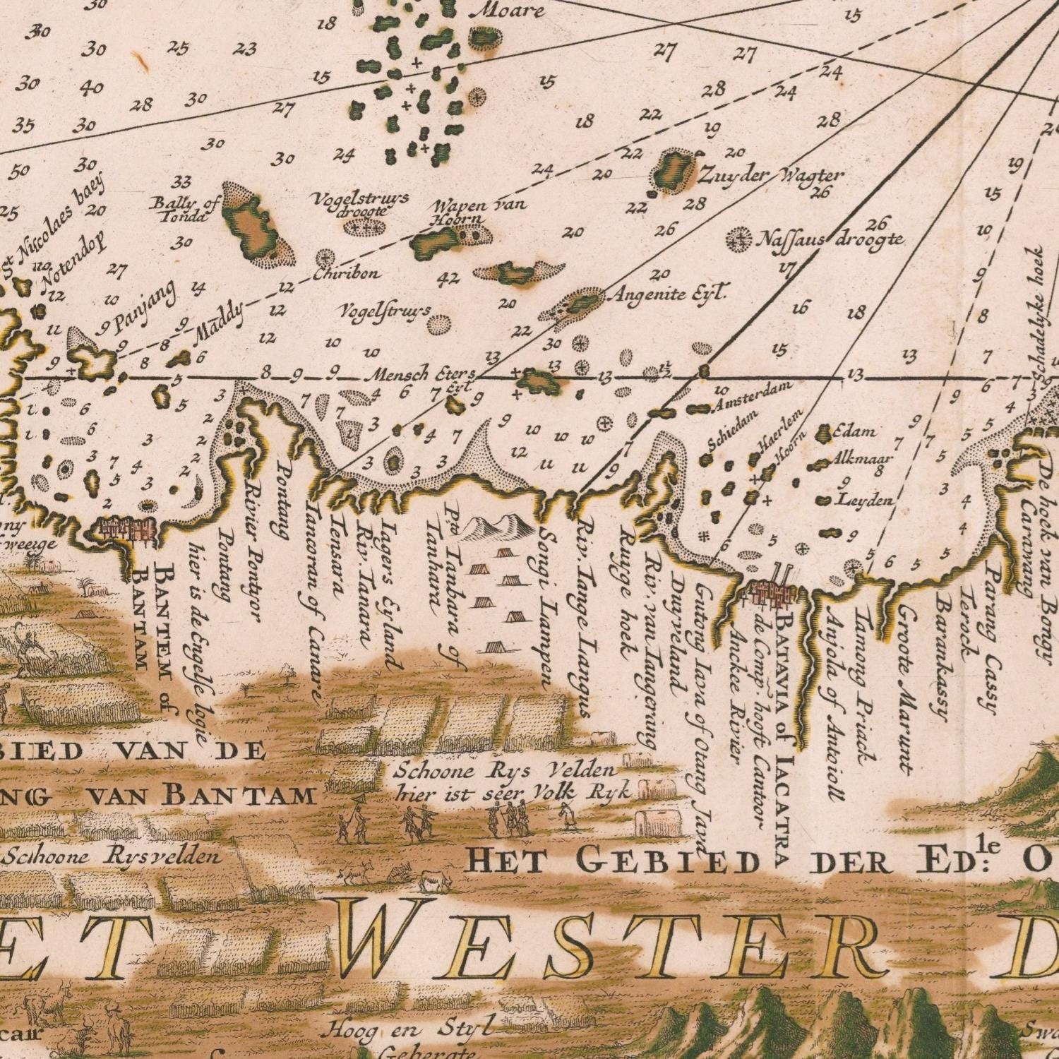 detail of the map from the centre left